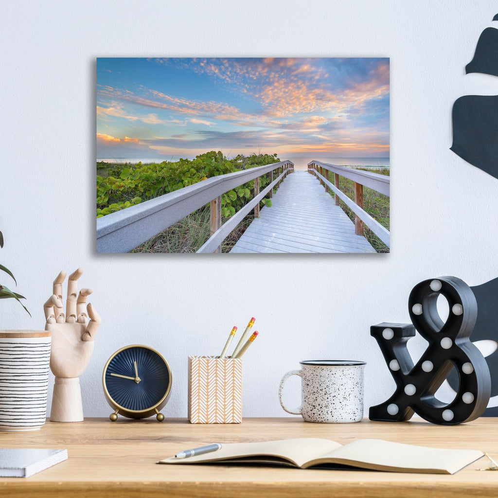 The Walk To Sunset Beach by Andrew Vernon - 16x12 acrylic wall art in a room