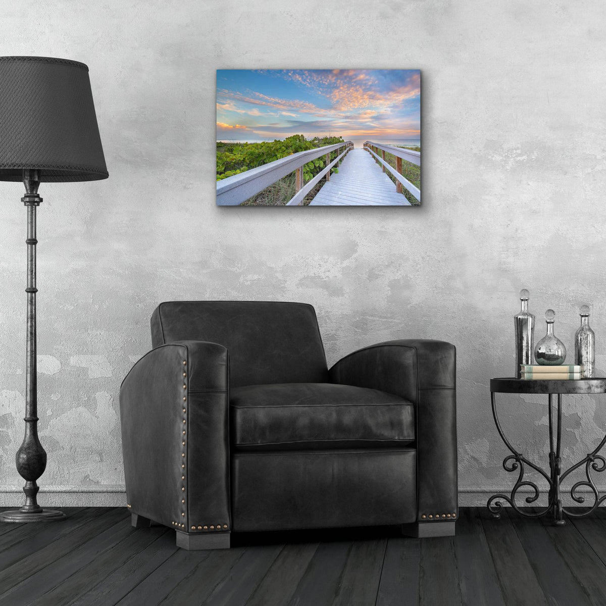 The Walk To Sunset Beach by Andrew Vernon - 24x16 acrylic wall art in a room