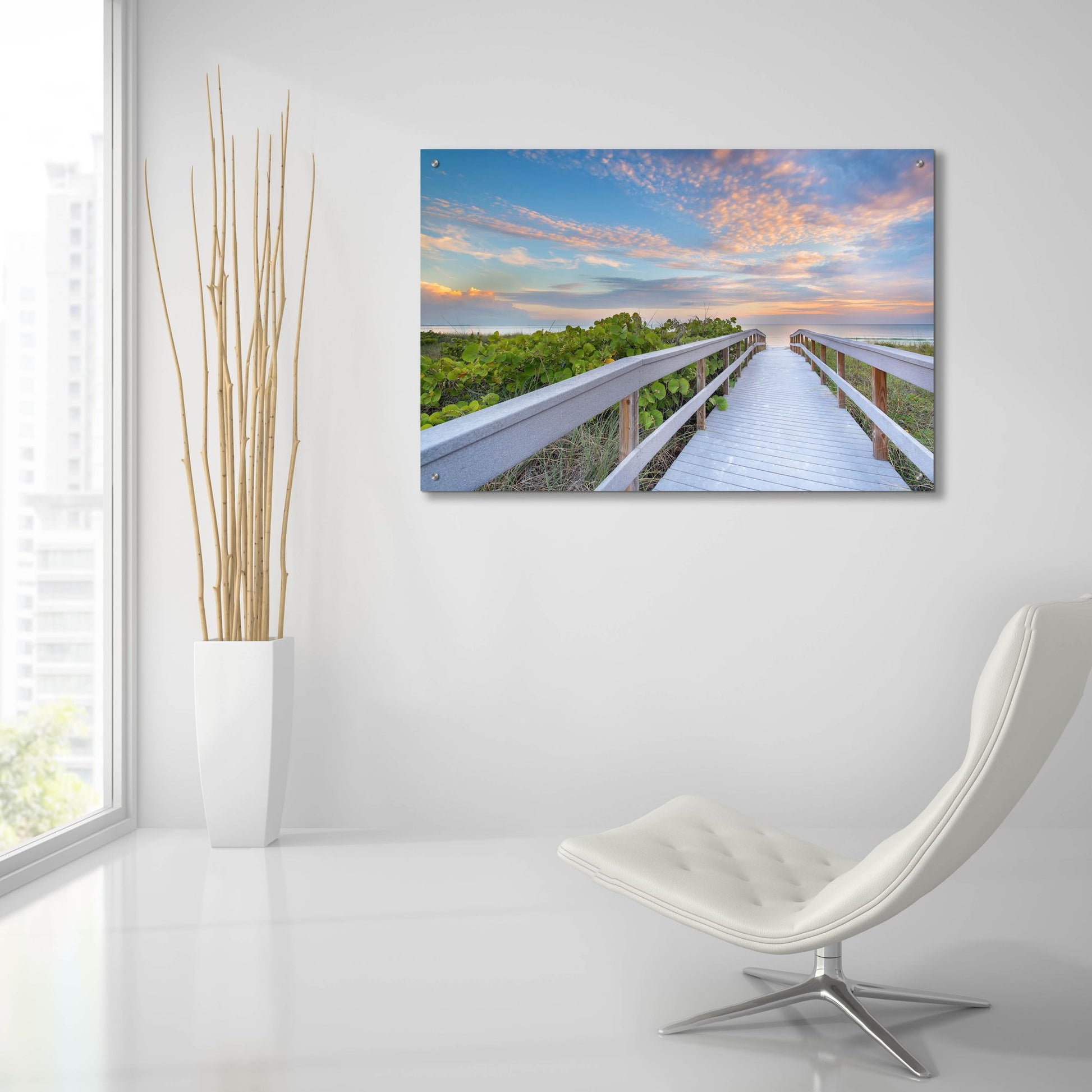 Epic Art 'The Walk To Sunset Beach' by Andrew Vernon, Acrylic Glass Wall Art,36x24