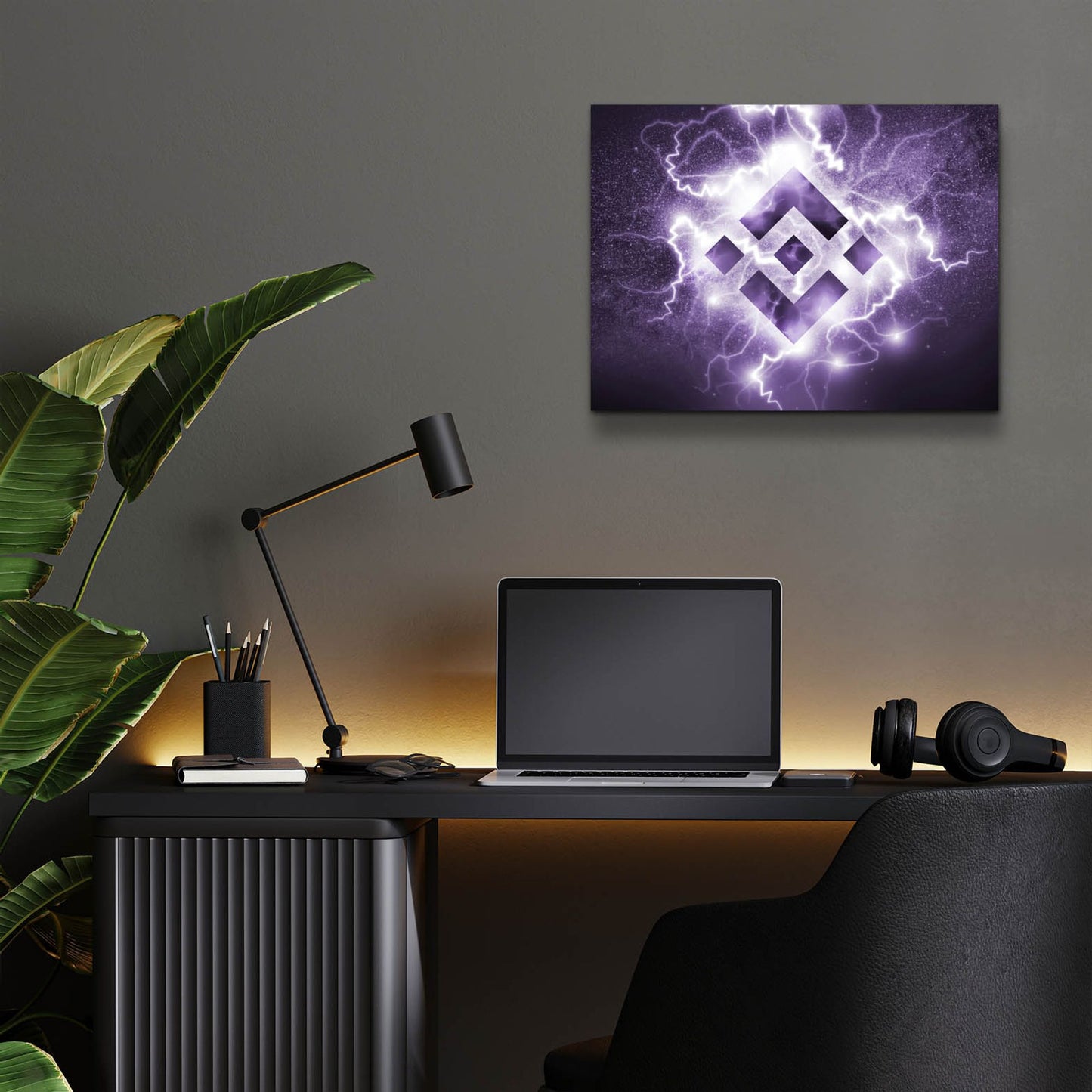 Epic Art 'Binance R' by Epic Portfolio, Acrylic Glass Wall Art,16x12