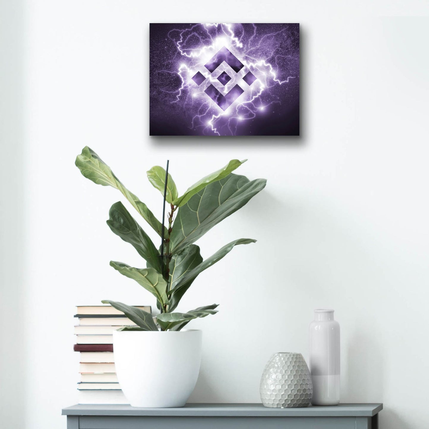 Epic Art 'Binance R' by Epic Portfolio, Acrylic Glass Wall Art,16x12