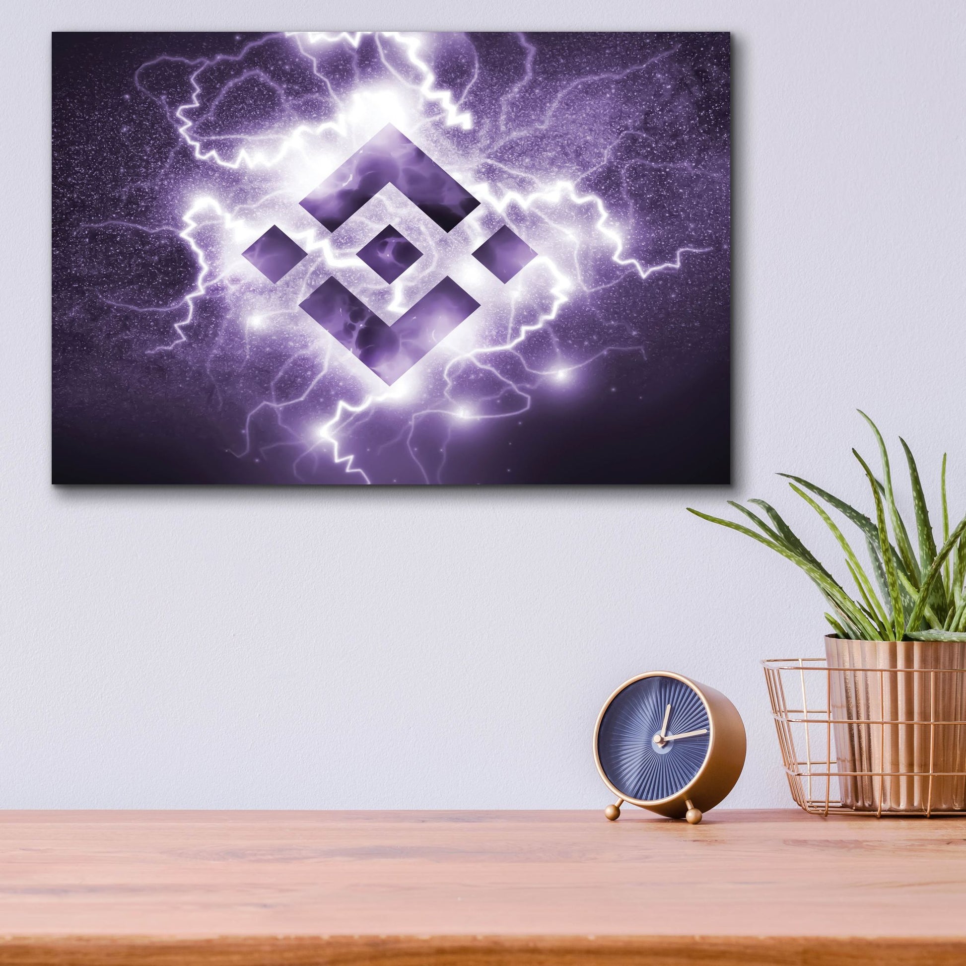 Epic Art 'Binance R' by Epic Portfolio, Acrylic Glass Wall Art,16x12