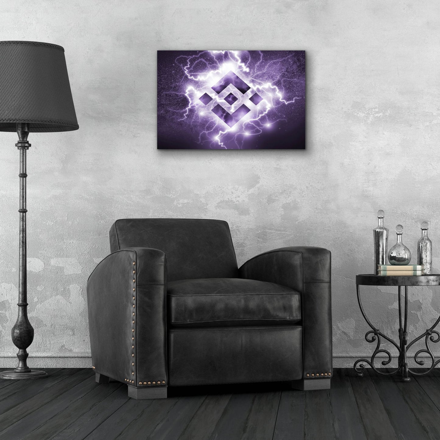 Epic Art 'Binance R' by Epic Portfolio, Acrylic Glass Wall Art,24x16