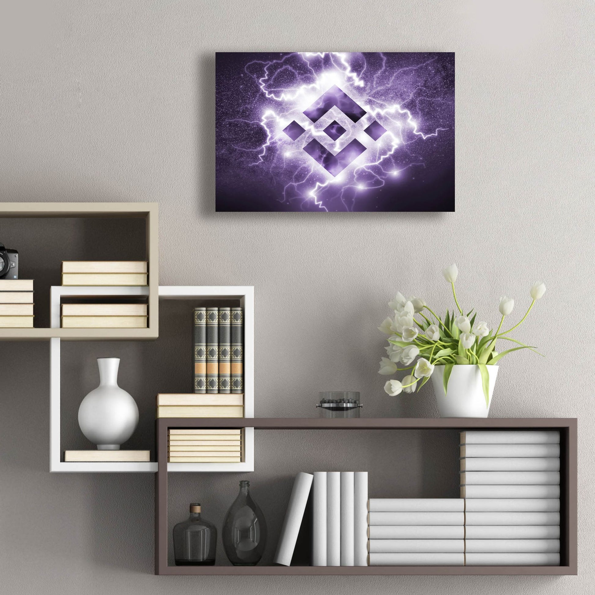 Epic Art 'Binance R' by Epic Portfolio, Acrylic Glass Wall Art,24x16