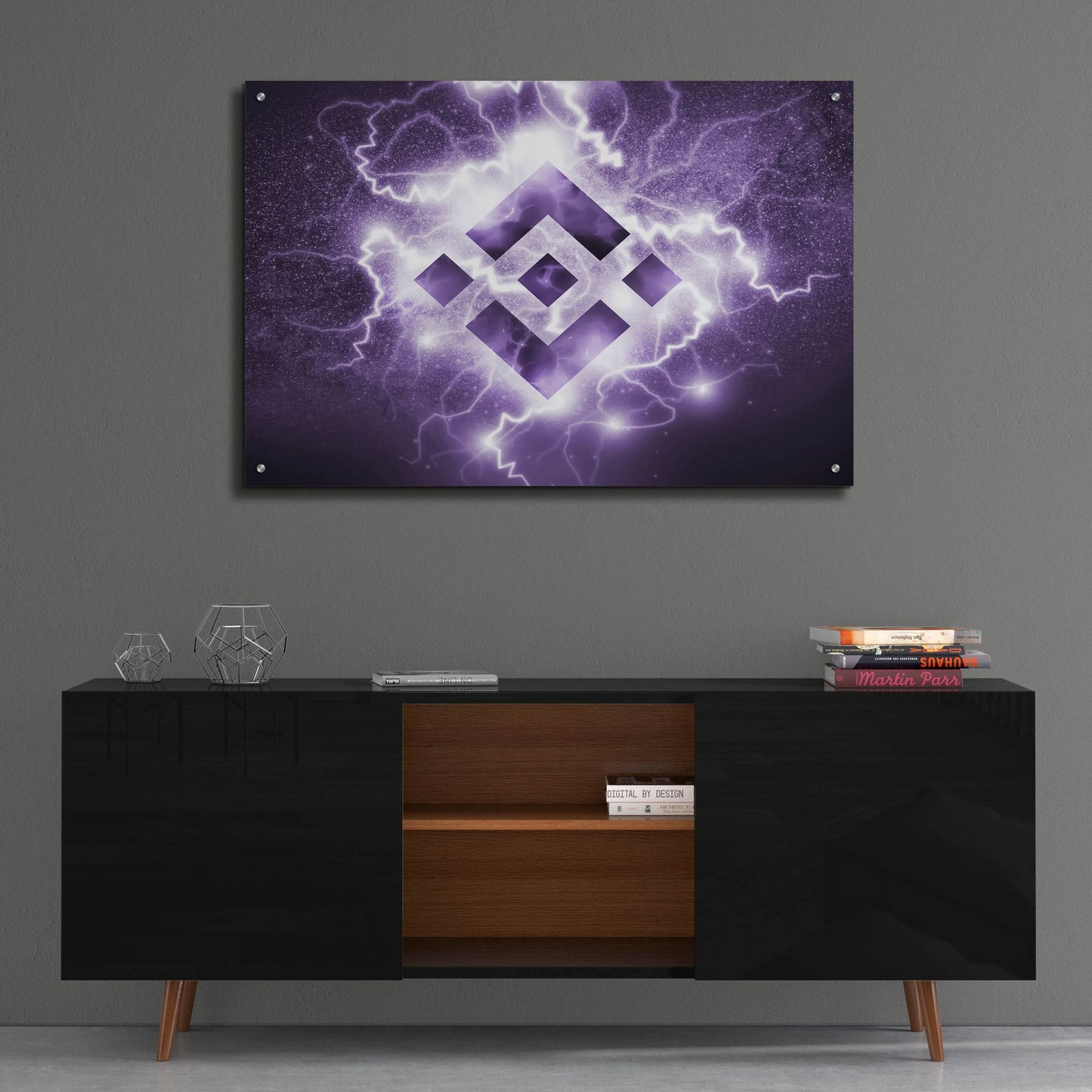 Epic Art 'Binance R' by Epic Portfolio, Acrylic Glass Wall Art,36x24