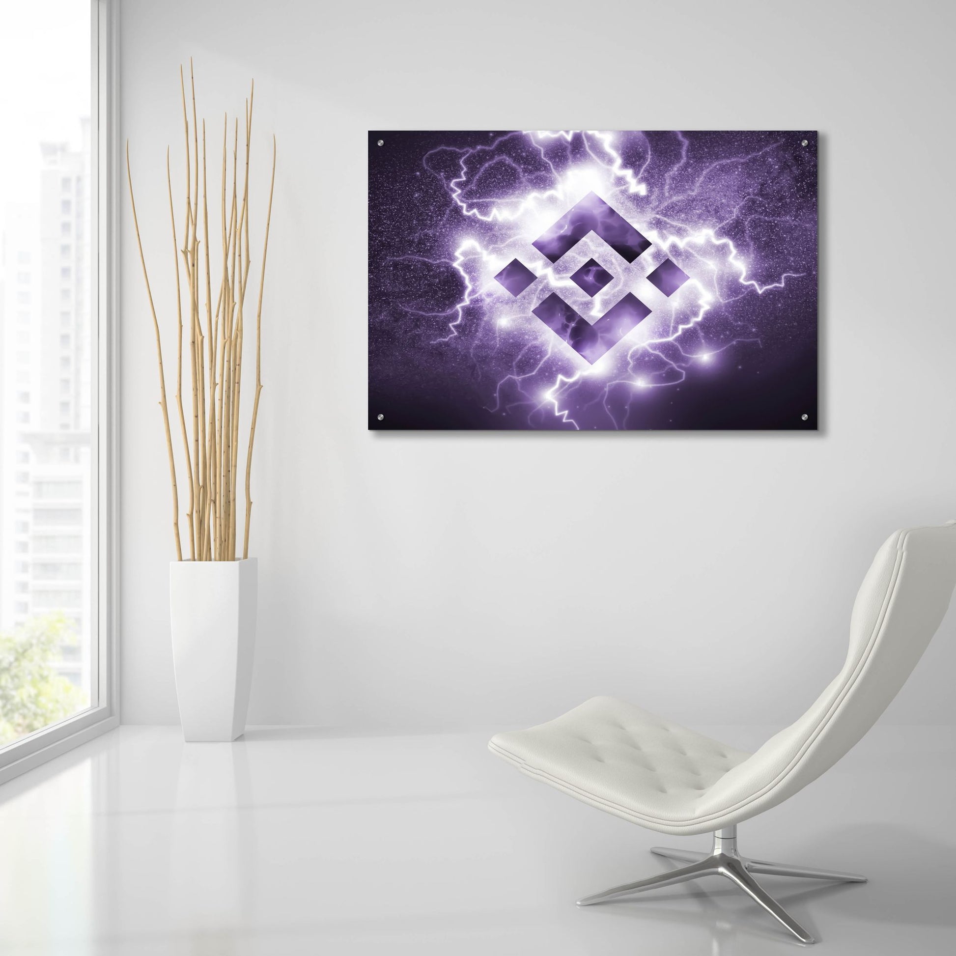 Epic Art 'Binance R' by Epic Portfolio, Acrylic Glass Wall Art,36x24