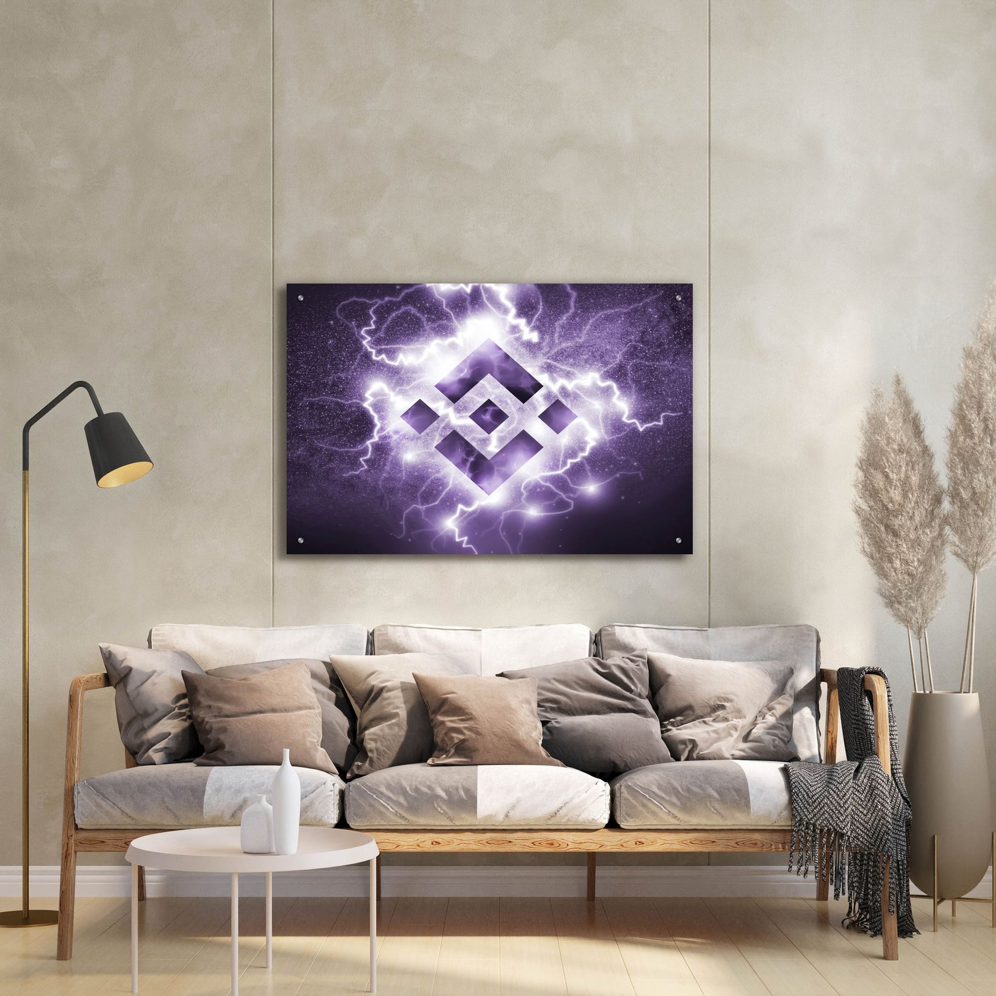 Epic Art 'Binance R' by Epic Portfolio, Acrylic Glass Wall Art,36x24