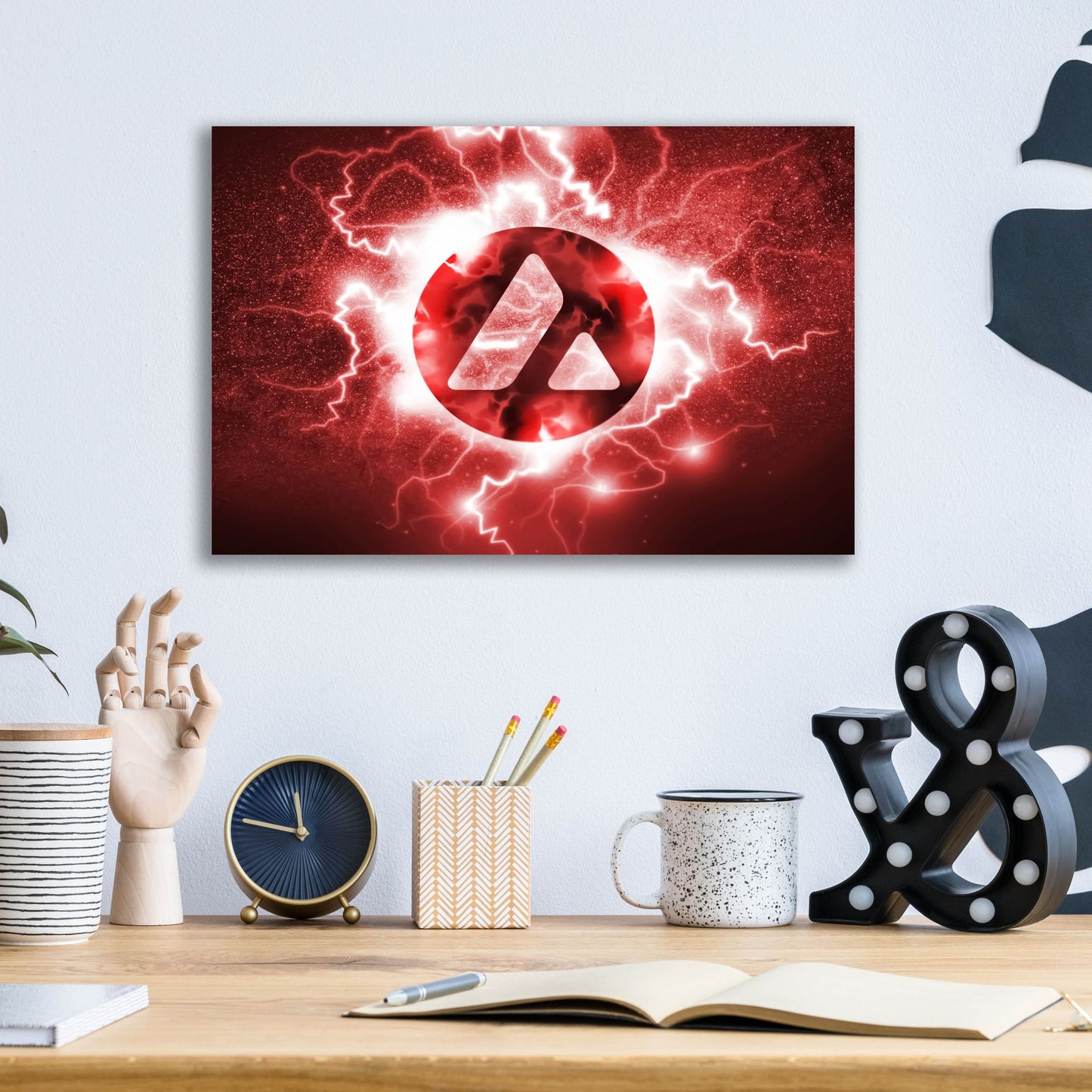 Epic Art 'Crypto Eclipse Avalanche Avax' by Epic Portfolio, Acrylic Glass Wall Art,16x12