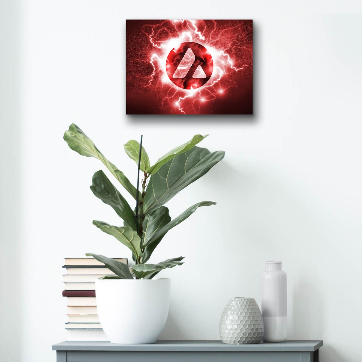 Epic Art 'Crypto Eclipse Avalanche Avax' by Epic Portfolio, Acrylic Glass Wall Art,16x12