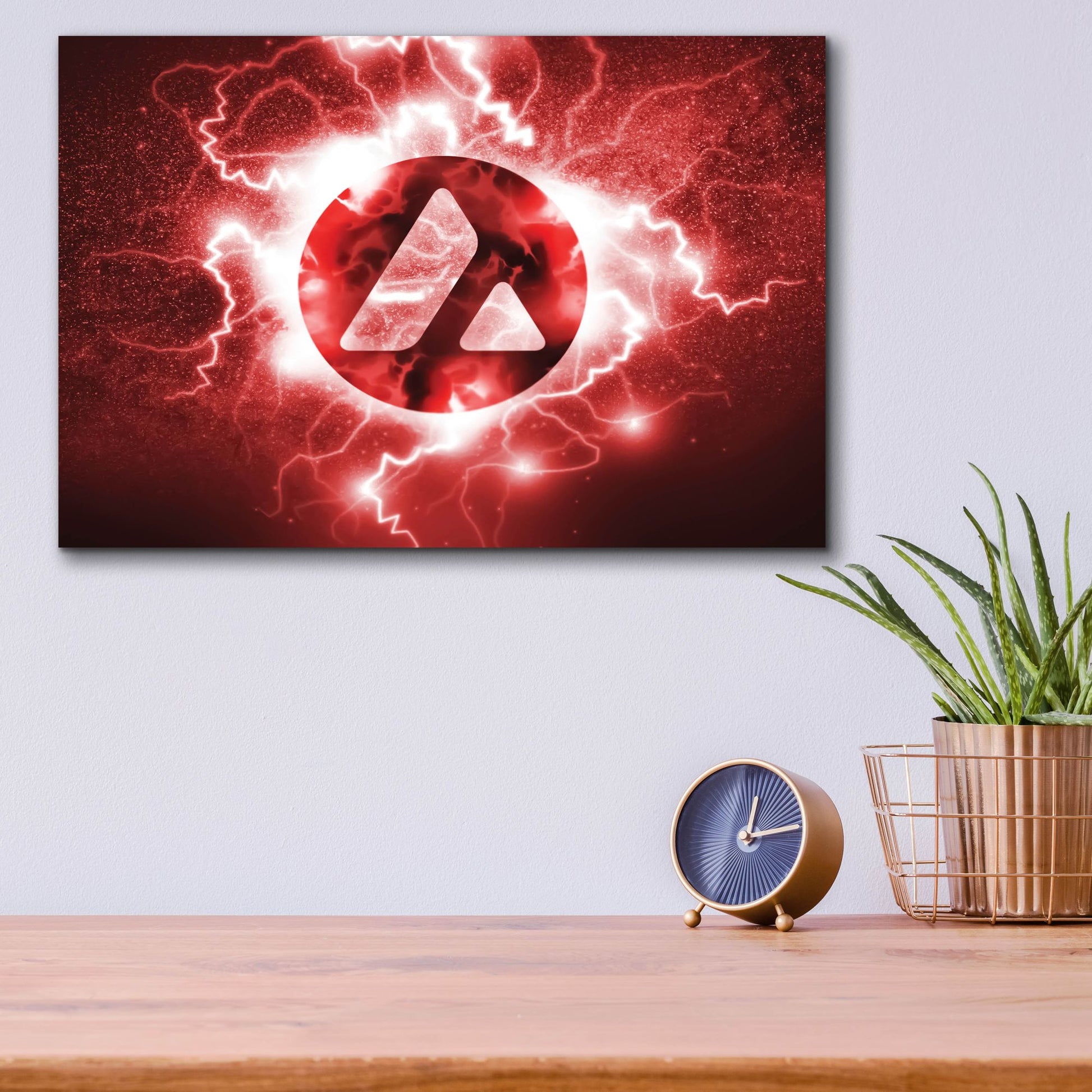 Epic Art 'Crypto Eclipse Avalanche Avax' by Epic Portfolio, Acrylic Glass Wall Art,16x12