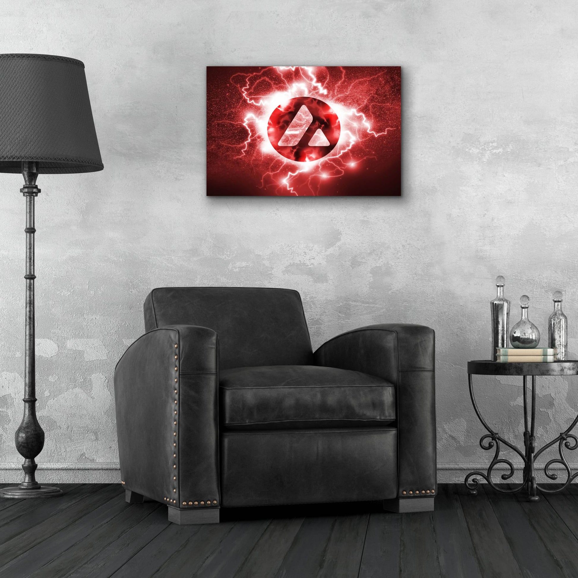 Epic Art 'Crypto Eclipse Avalanche Avax' by Epic Portfolio, Acrylic Glass Wall Art,24x16