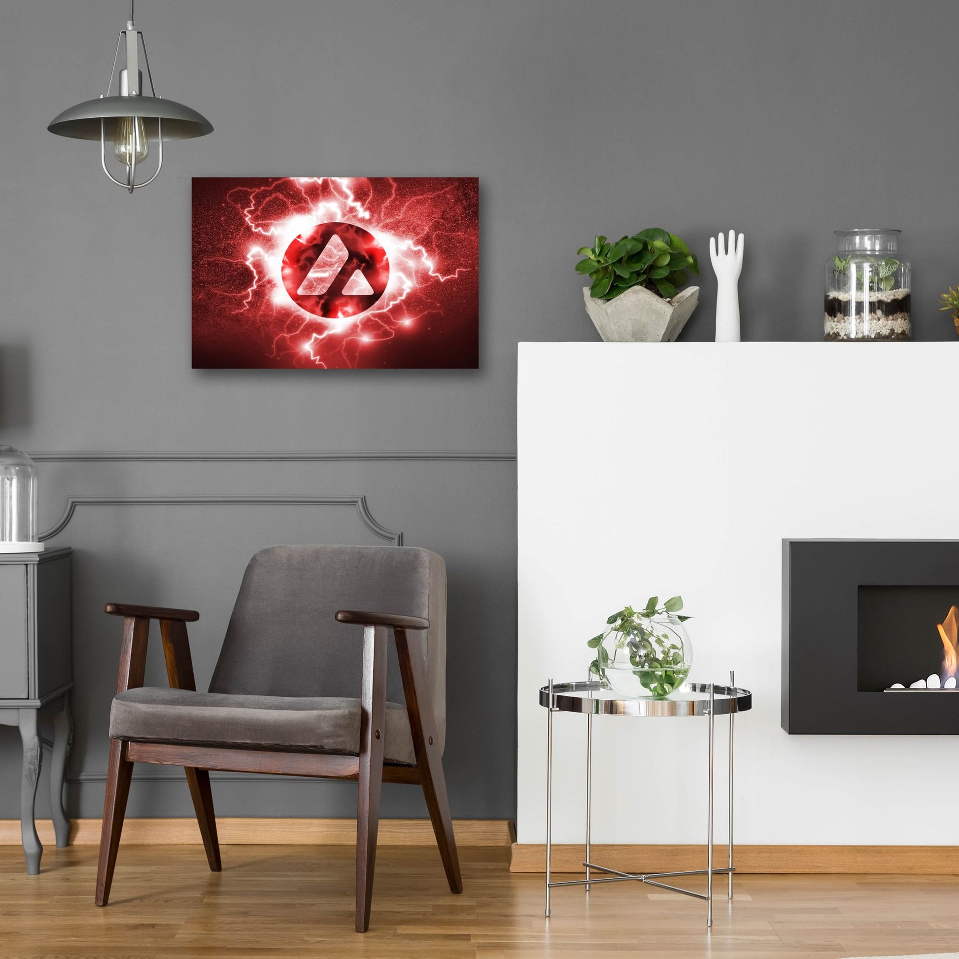 Epic Art 'Crypto Eclipse Avalanche Avax' by Epic Portfolio, Acrylic Glass Wall Art,24x16