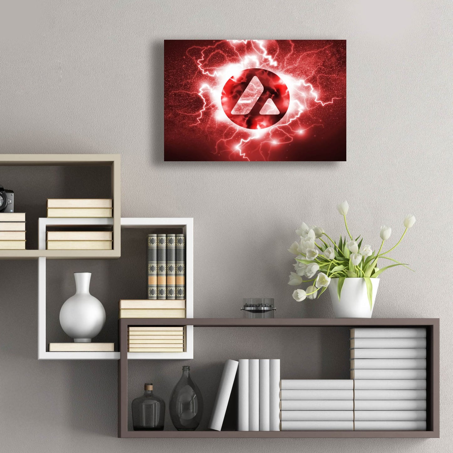 Epic Art 'Crypto Eclipse Avalanche Avax' by Epic Portfolio, Acrylic Glass Wall Art,24x16