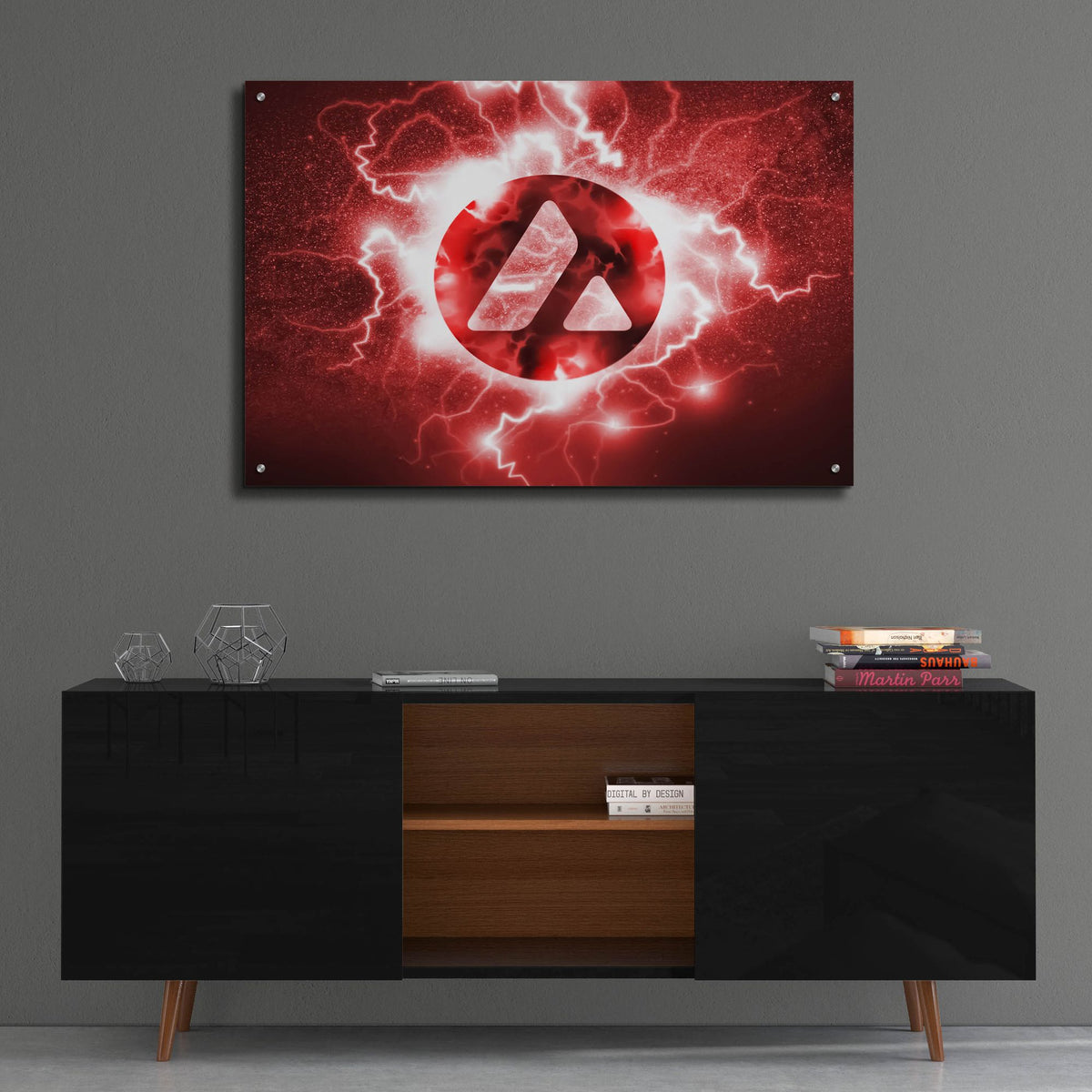 Epic Art 'Crypto Eclipse Avalanche Avax' by Epic Portfolio, Acrylic Glass Wall Art,36x24