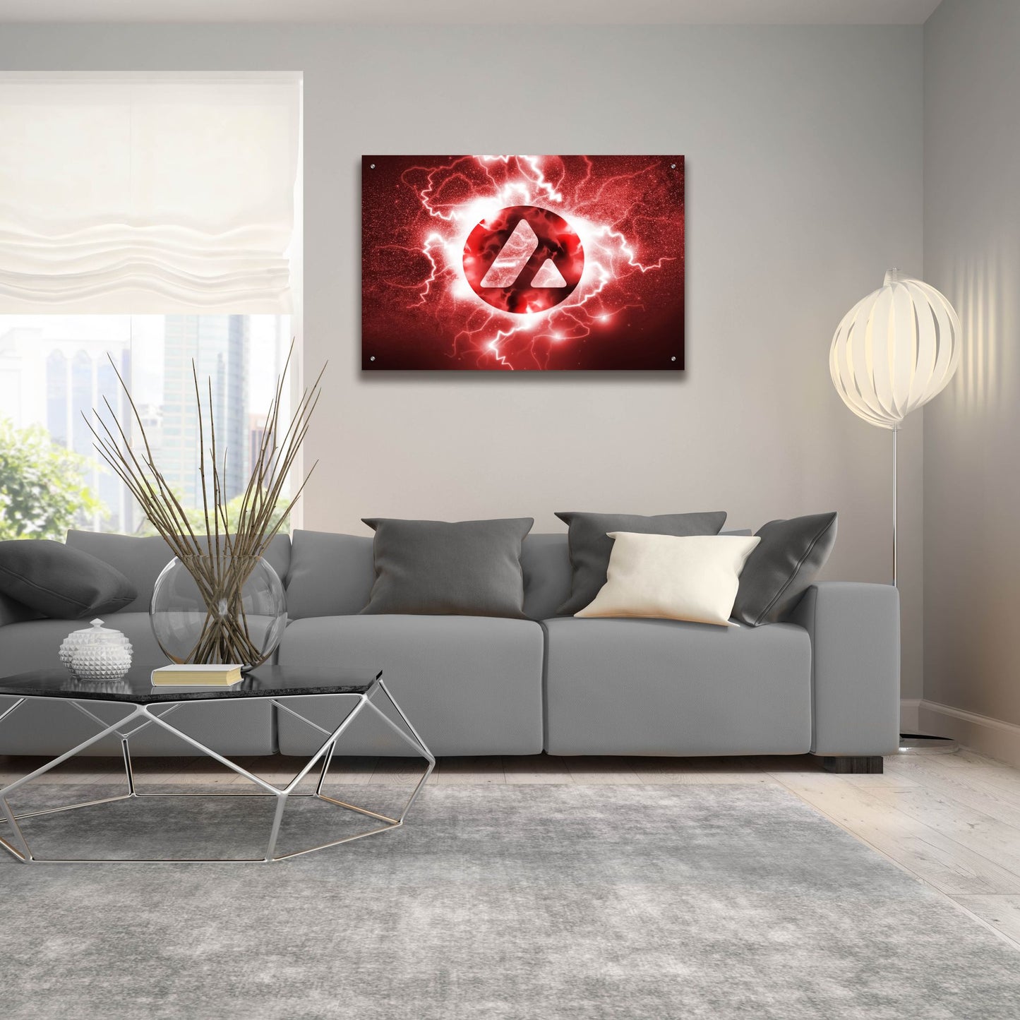 Epic Art 'Crypto Eclipse Avalanche Avax' by Epic Portfolio, Acrylic Glass Wall Art,36x24