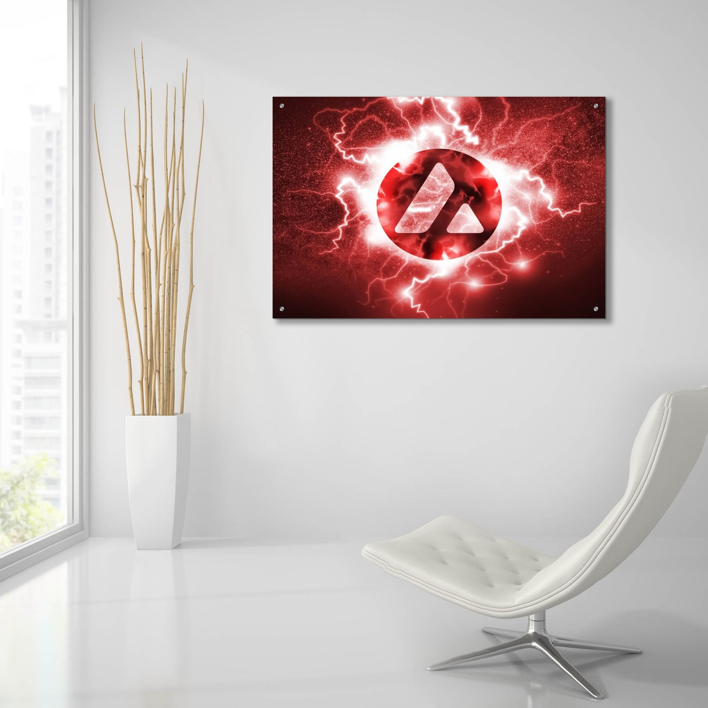 Epic Art 'Crypto Eclipse Avalanche Avax' by Epic Portfolio, Acrylic Glass Wall Art,36x24