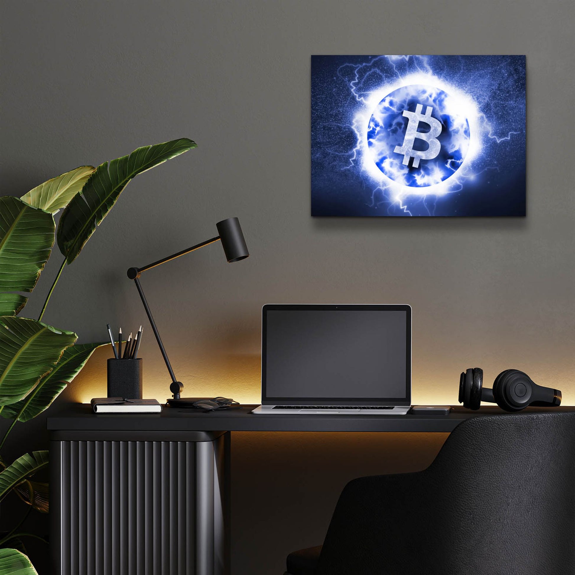 Epic Art 'Crypto Eclipse Bitcoin Btc' by Epic Portfolio, Acrylic Glass Wall Art,16x12