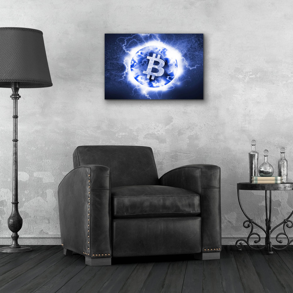Epic Art 'Crypto Eclipse Bitcoin Btc' by Epic Portfolio, Acrylic Glass Wall Art,24x16