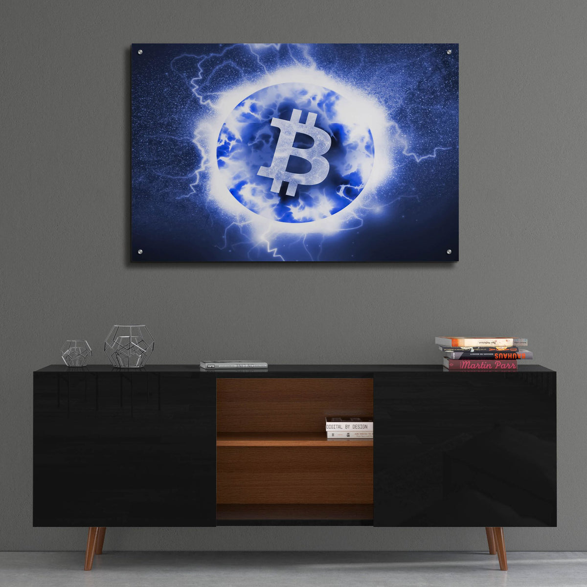 Epic Art 'Crypto Eclipse Bitcoin Btc' by Epic Portfolio, Acrylic Glass Wall Art,36x24