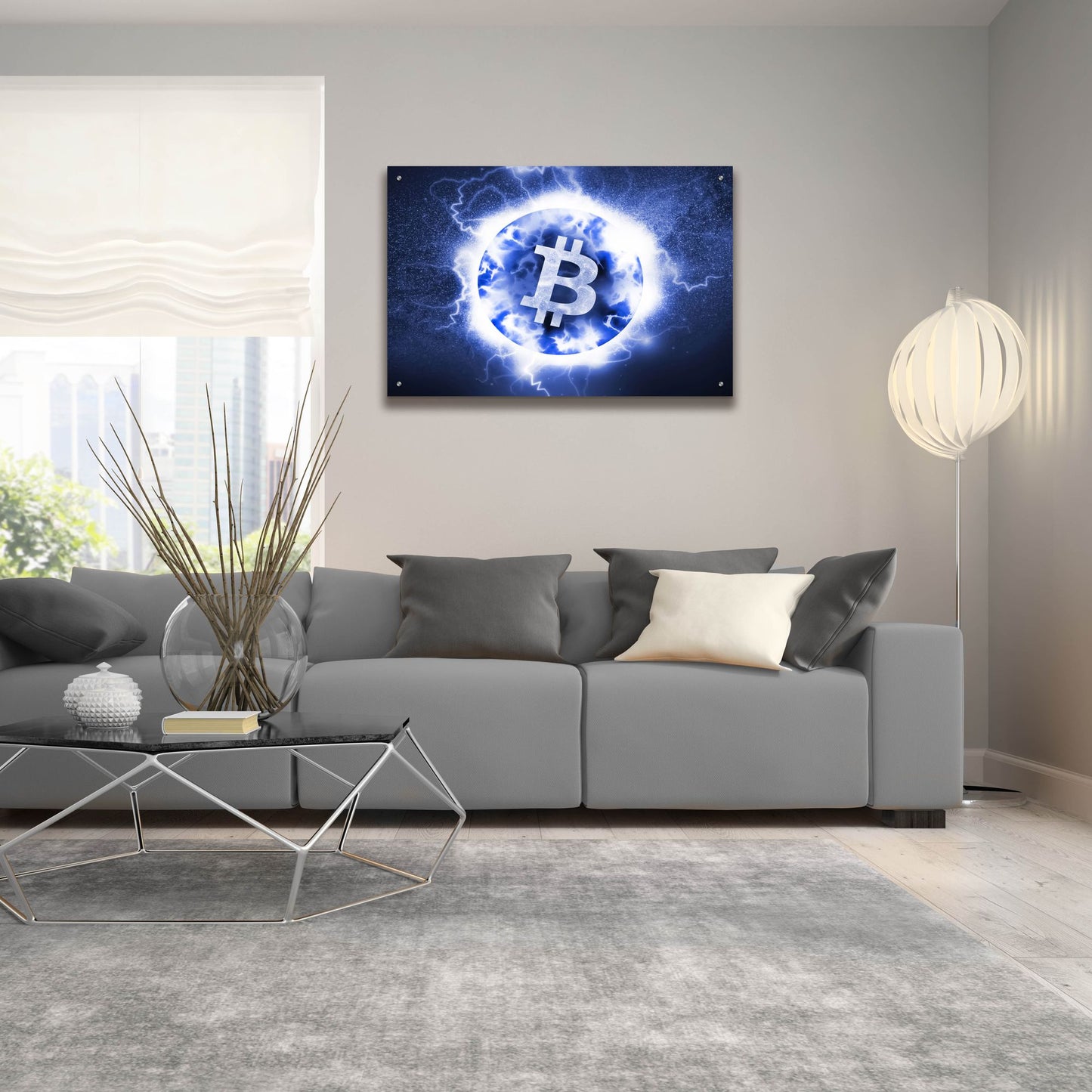 Epic Art 'Crypto Eclipse Bitcoin Btc' by Epic Portfolio, Acrylic Glass Wall Art,36x24