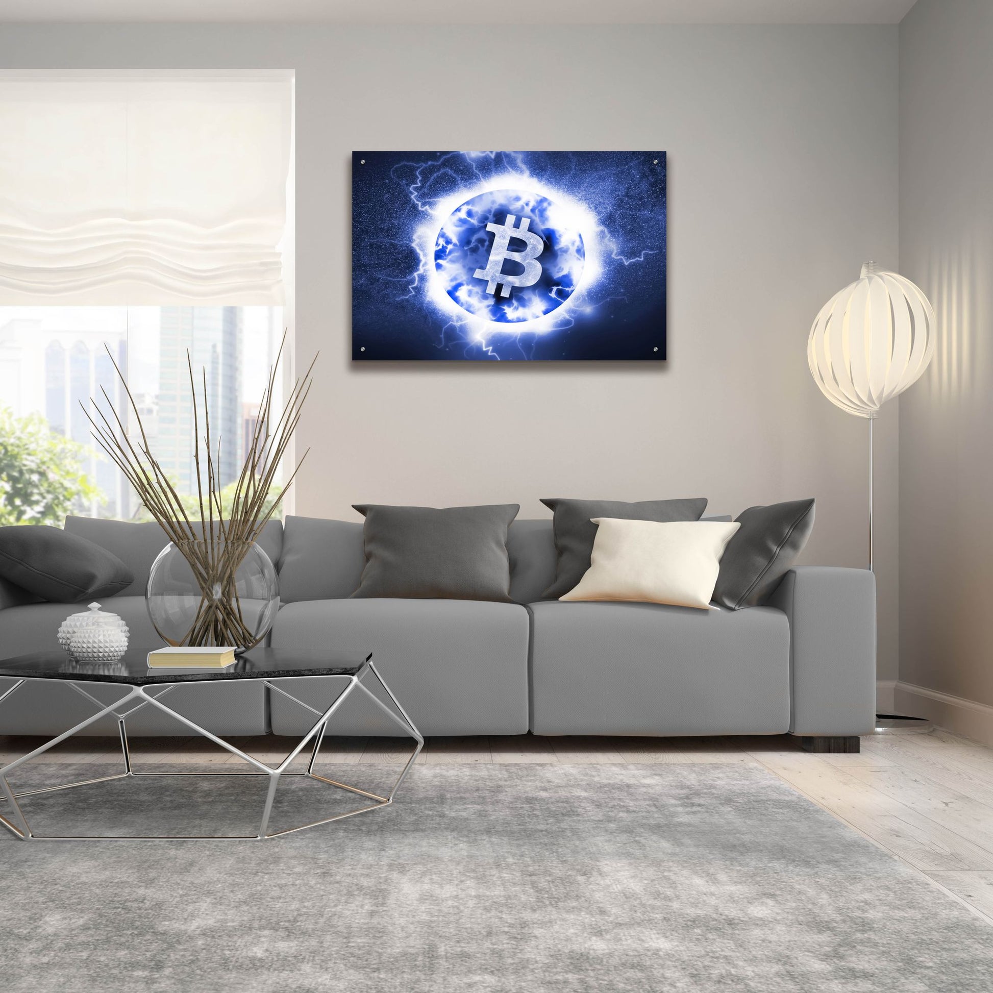 Epic Art 'Crypto Eclipse Bitcoin Btc' by Epic Portfolio, Acrylic Glass Wall Art,36x24