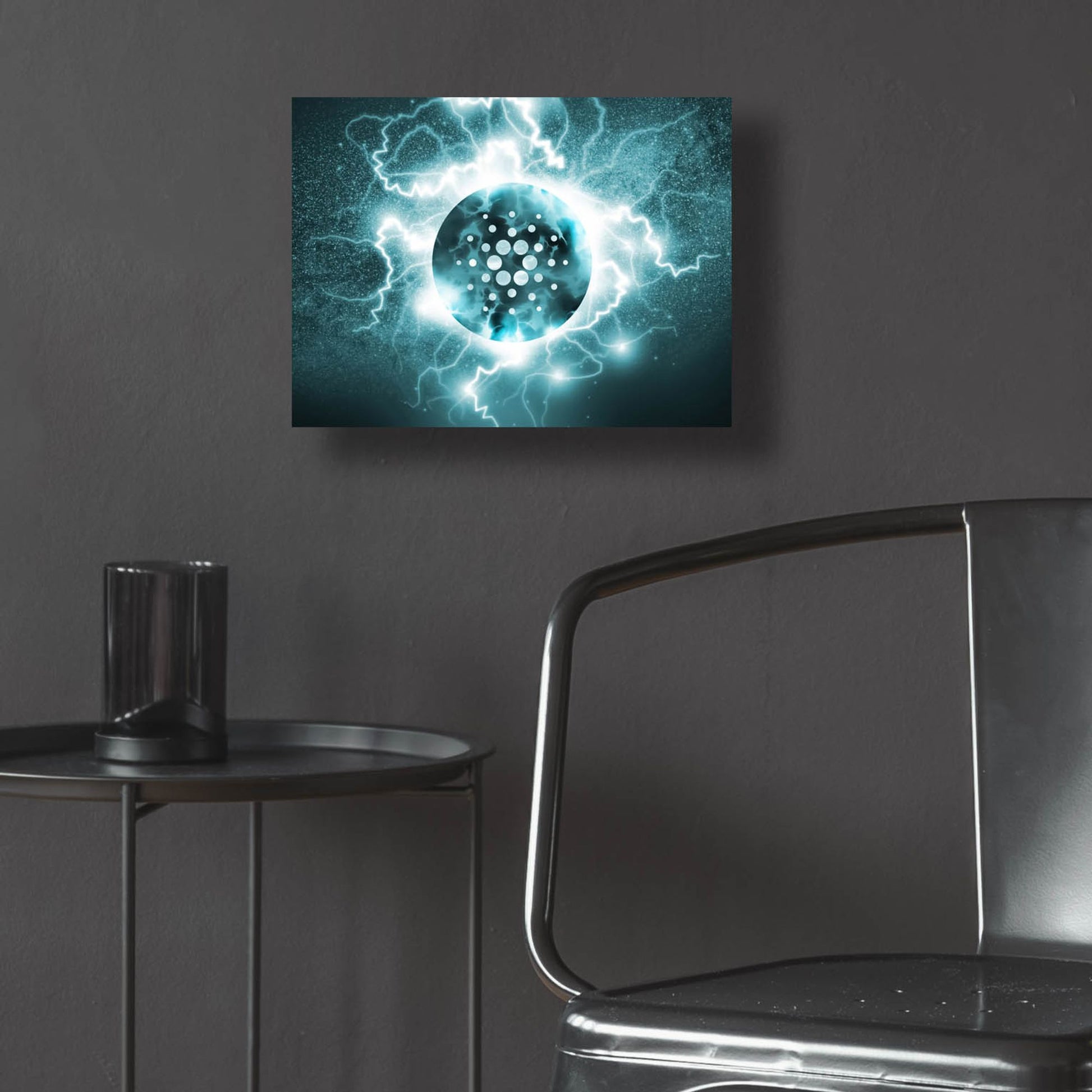 Epic Art 'Crypto Eclipse Cardano Ada' by Epic Portfolio, Acrylic Glass Wall Art,16x12