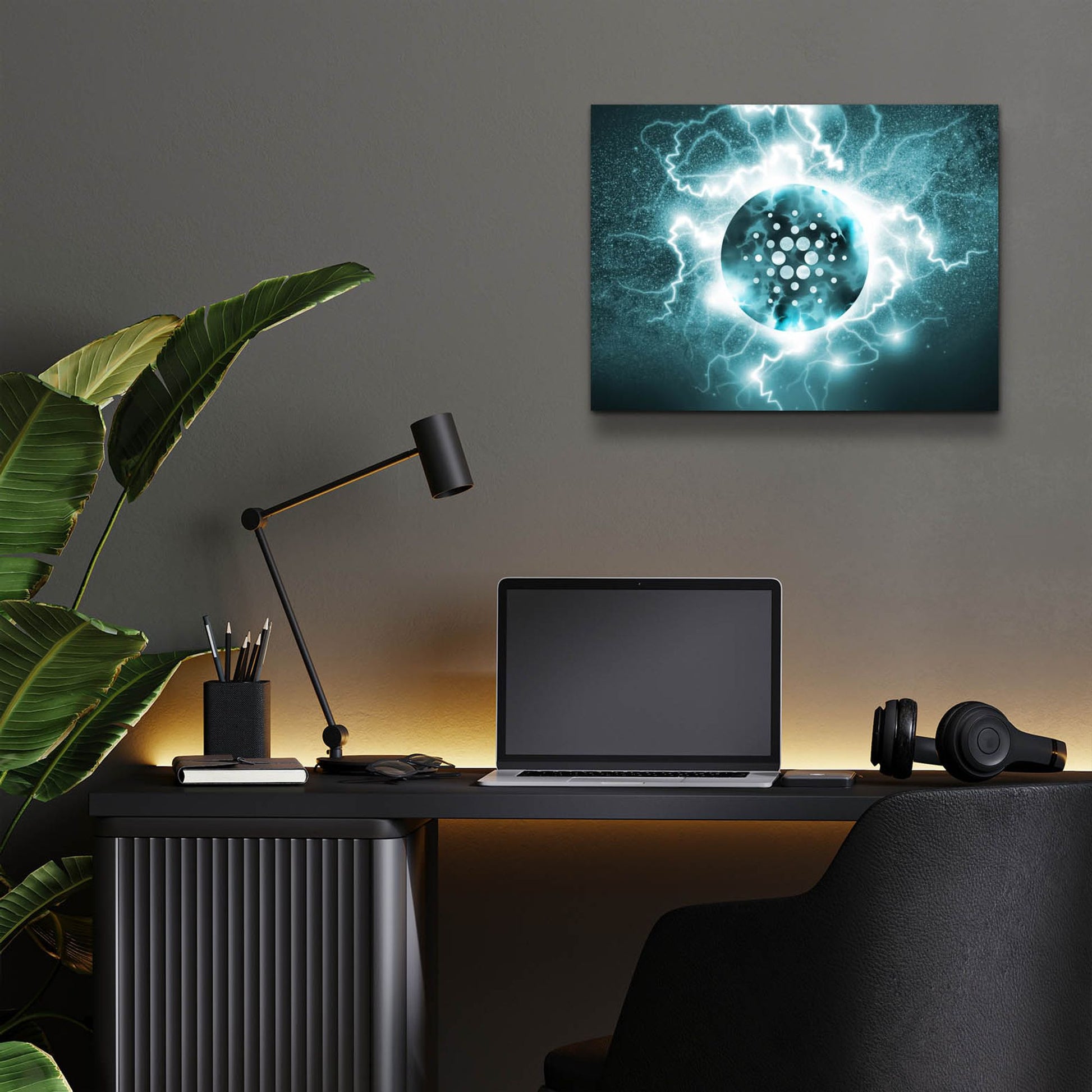 Epic Art 'Crypto Eclipse Cardano Ada' by Epic Portfolio, Acrylic Glass Wall Art,16x12