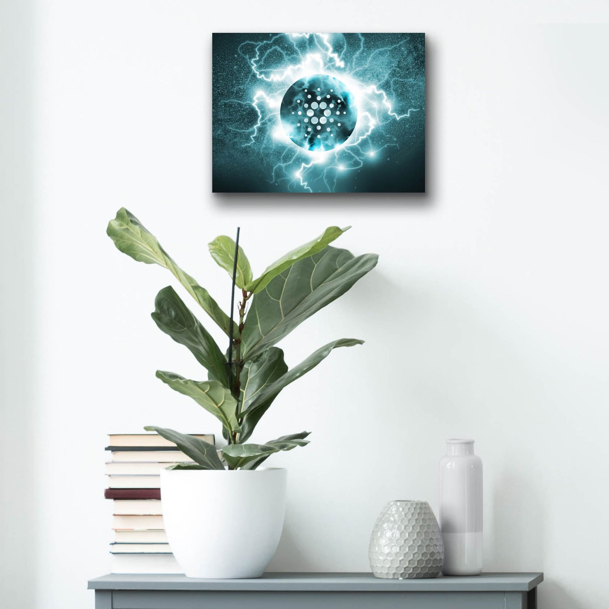 Epic Art 'Crypto Eclipse Cardano Ada' by Epic Portfolio, Acrylic Glass Wall Art,16x12