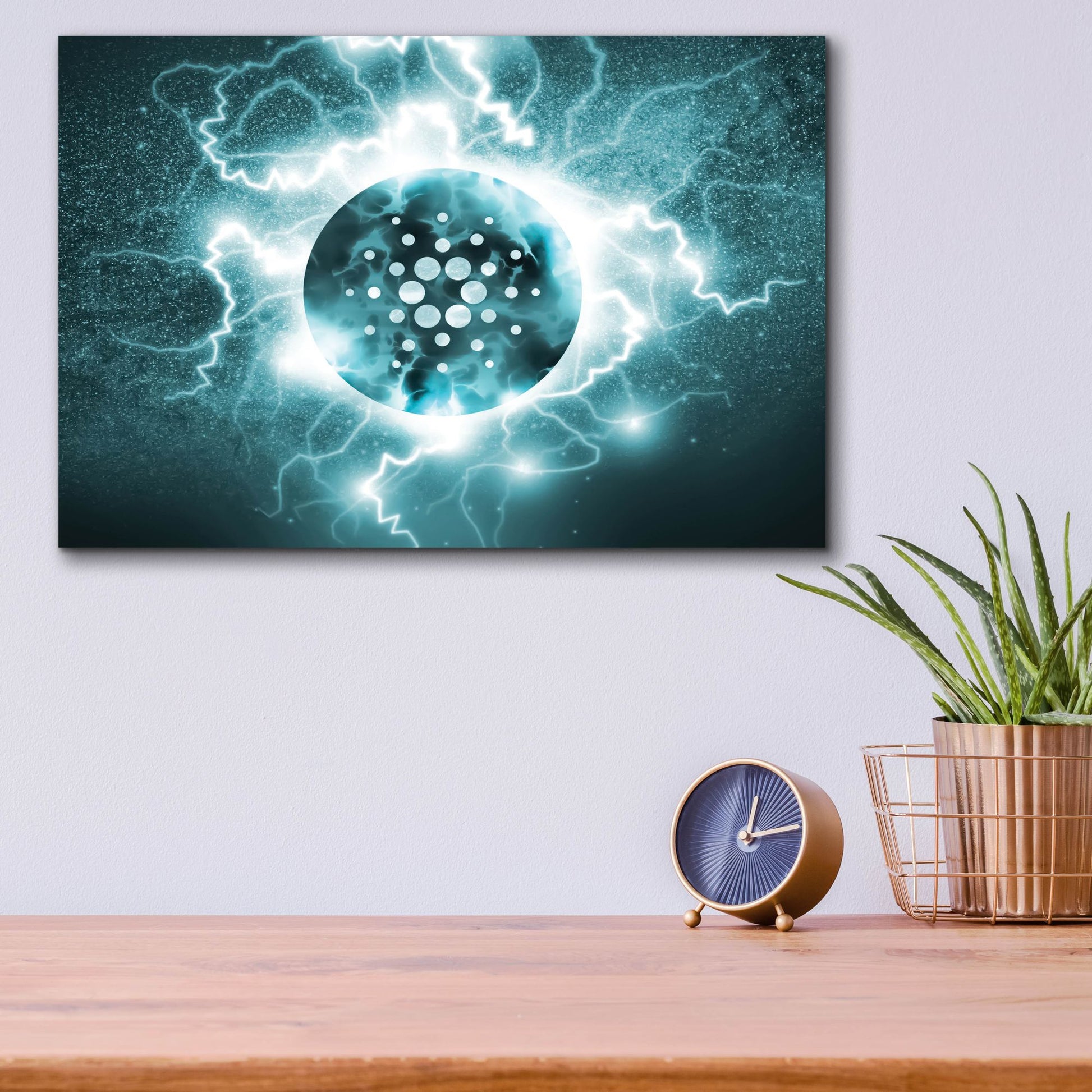 Epic Art 'Crypto Eclipse Cardano Ada' by Epic Portfolio, Acrylic Glass Wall Art,16x12