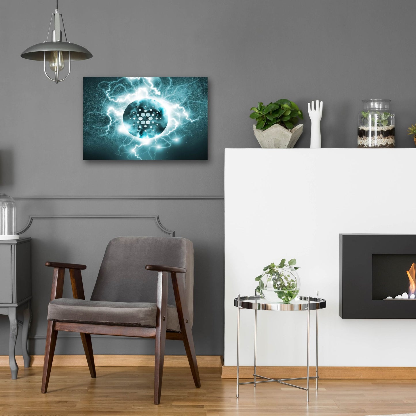 Epic Art 'Crypto Eclipse Cardano Ada' by Epic Portfolio, Acrylic Glass Wall Art,24x16