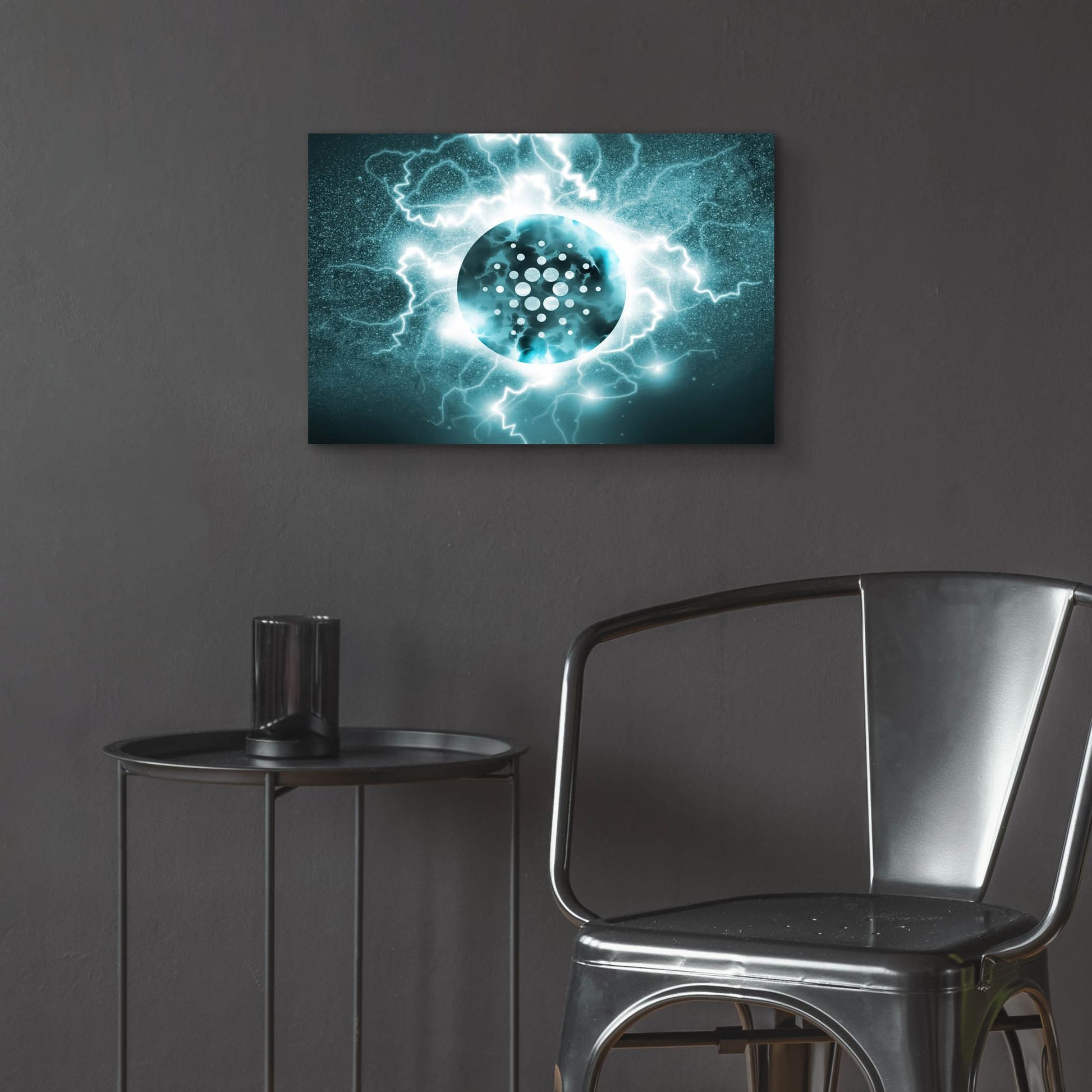 Epic Art 'Crypto Eclipse Cardano Ada' by Epic Portfolio, Acrylic Glass Wall Art,24x16