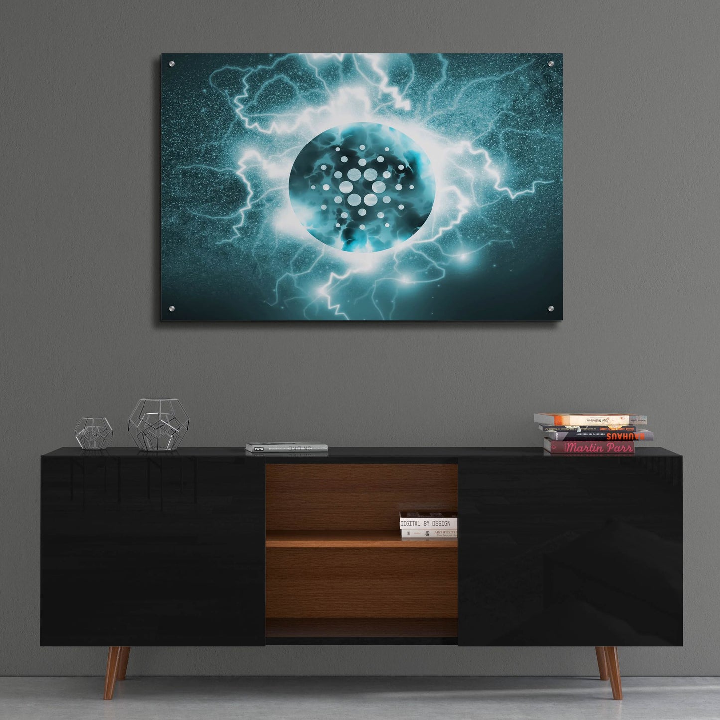 Epic Art 'Crypto Eclipse Cardano Ada' by Epic Portfolio, Acrylic Glass Wall Art,36x24