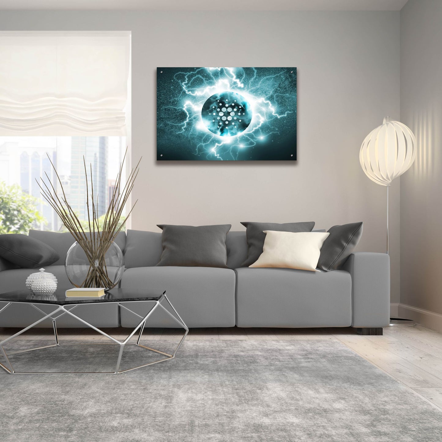 Epic Art 'Crypto Eclipse Cardano Ada' by Epic Portfolio, Acrylic Glass Wall Art,36x24