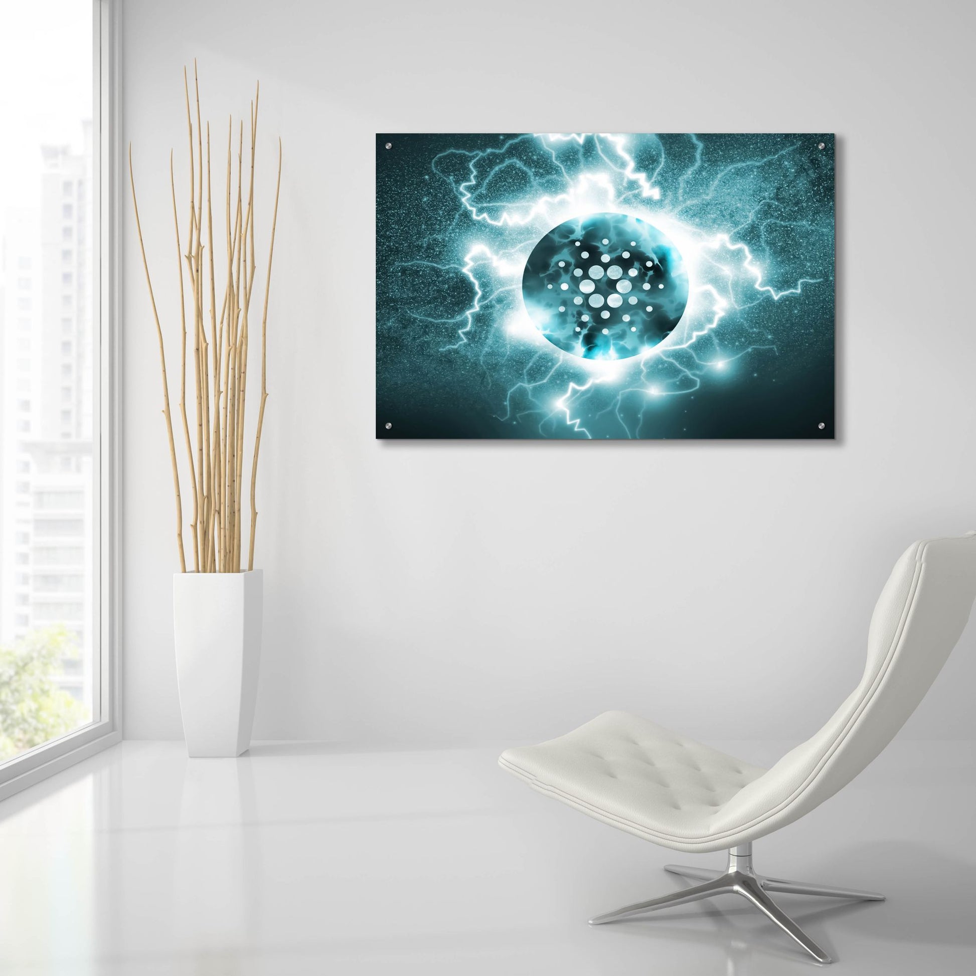 Epic Art 'Crypto Eclipse Cardano Ada' by Epic Portfolio, Acrylic Glass Wall Art,36x24