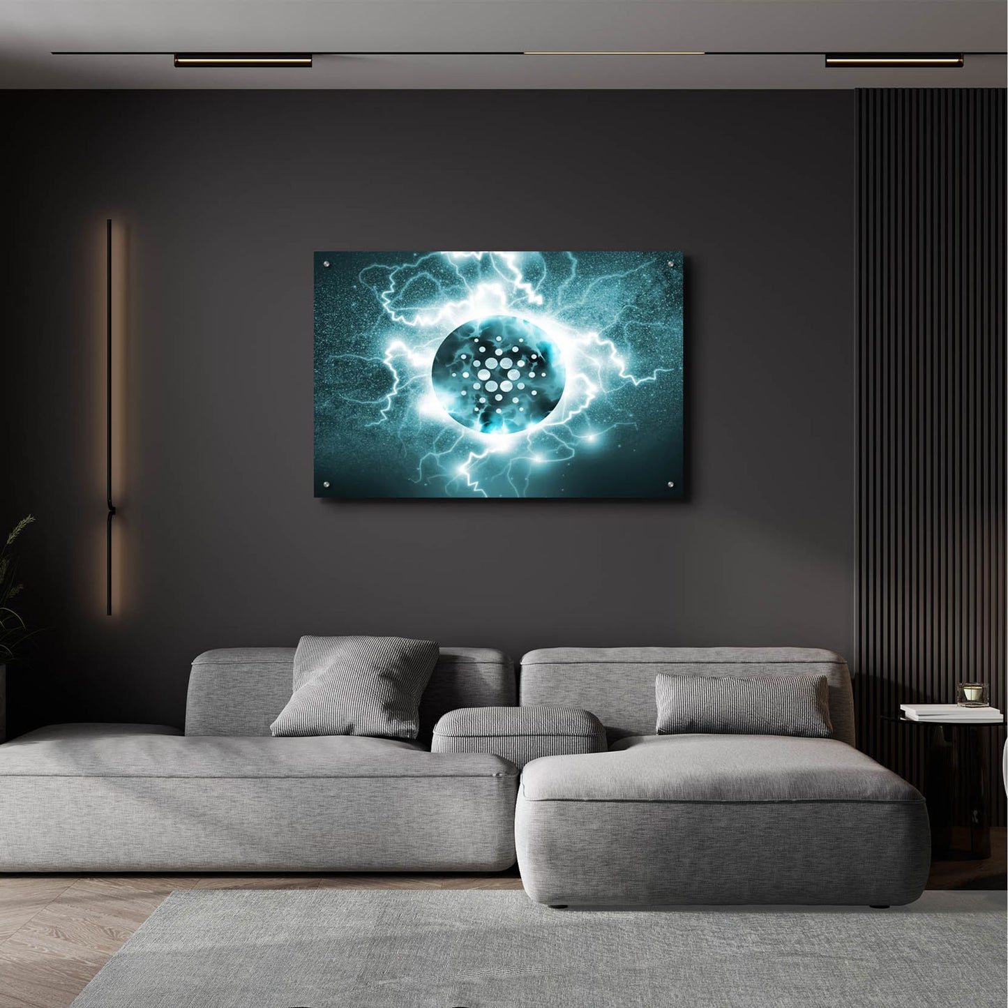 Epic Art 'Crypto Eclipse Cardano Ada' by Epic Portfolio, Acrylic Glass Wall Art,36x24