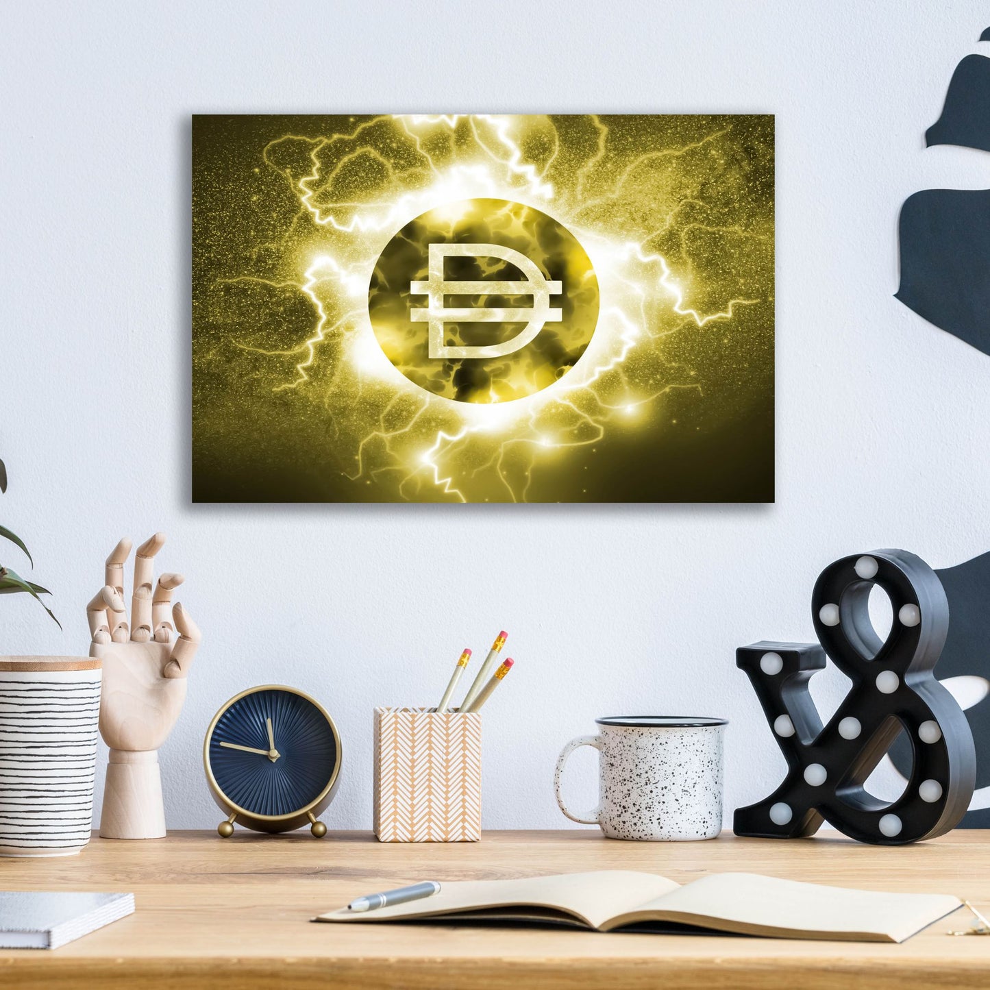 Epic Art 'Crypto Eclipse Dai' by Epic Portfolio, Acrylic Glass Wall Art,16x12