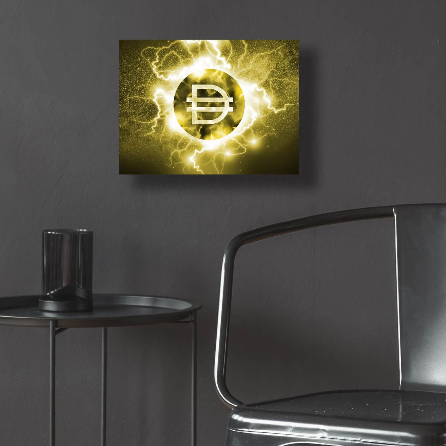 Epic Art 'Crypto Eclipse Dai' by Epic Portfolio, Acrylic Glass Wall Art,16x12