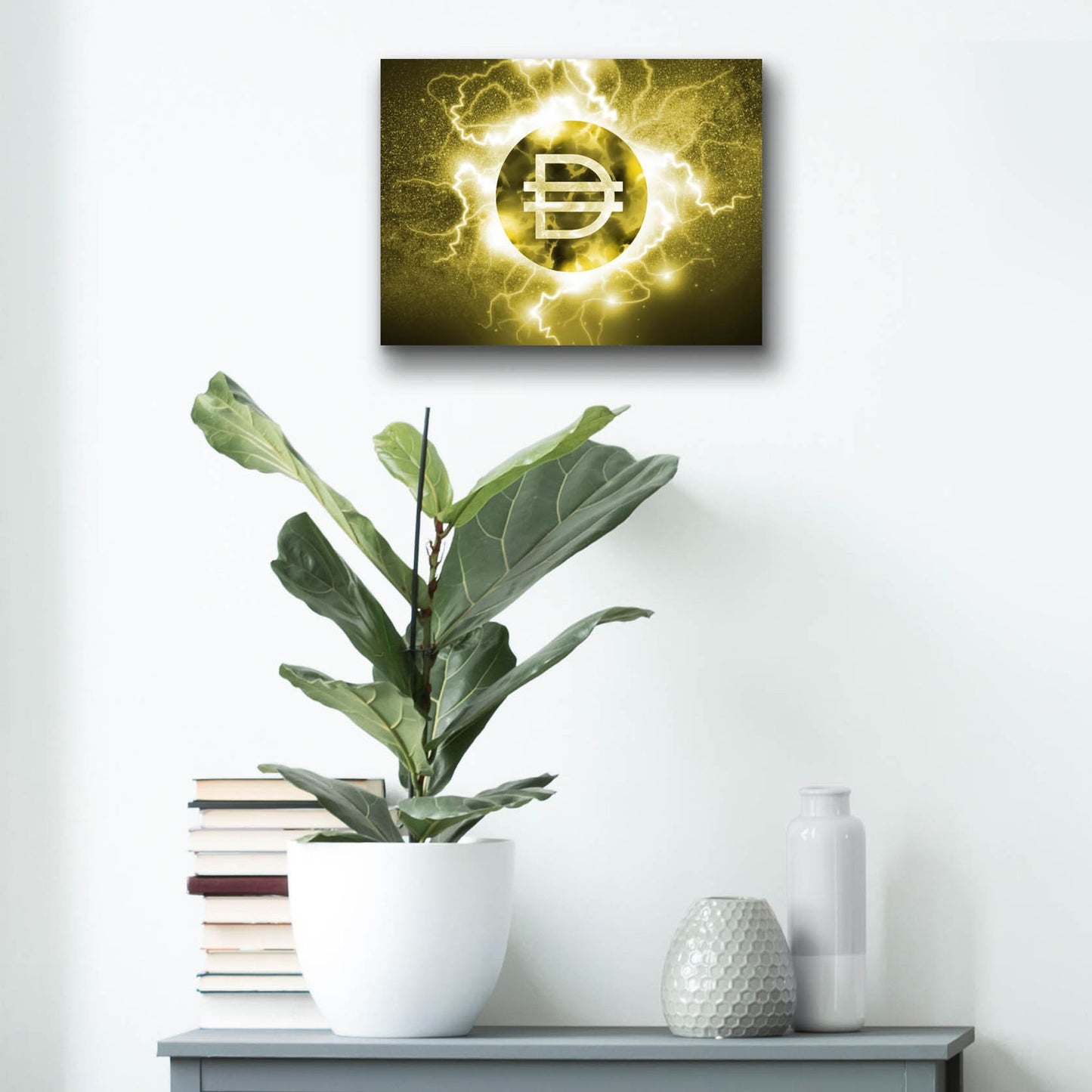 Epic Art 'Crypto Eclipse Dai' by Epic Portfolio, Acrylic Glass Wall Art,16x12