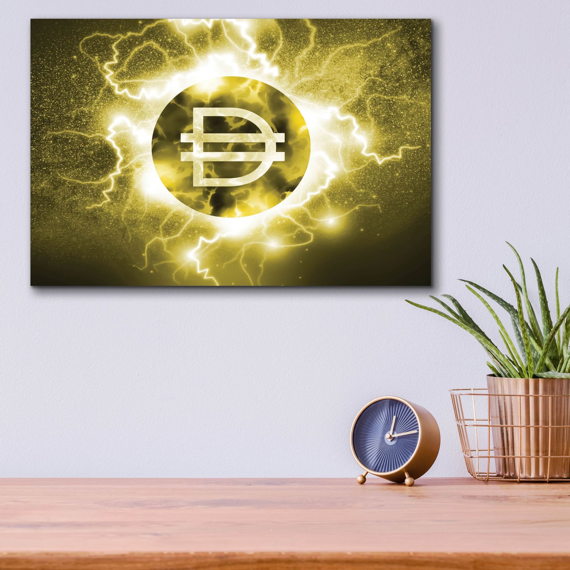 Epic Art 'Crypto Eclipse Dai' by Epic Portfolio, Acrylic Glass Wall Art,16x12