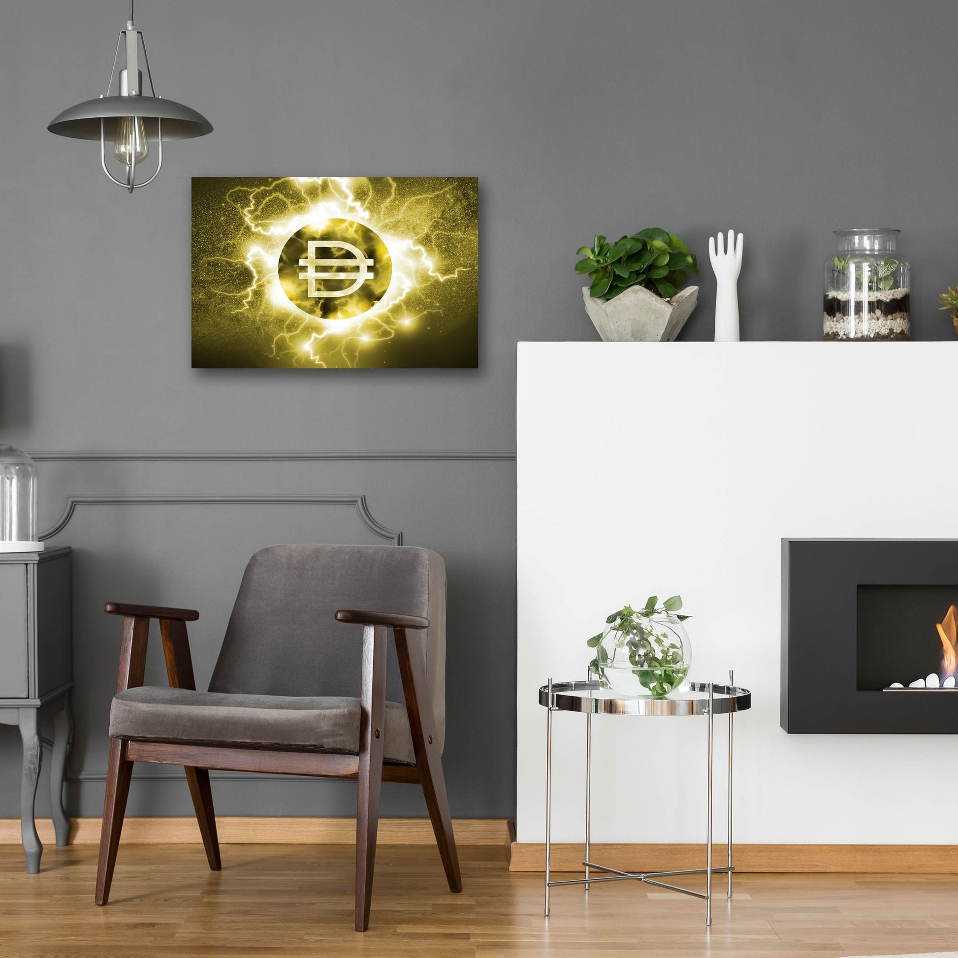 Epic Art 'Crypto Eclipse Dai' by Epic Portfolio, Acrylic Glass Wall Art,24x16