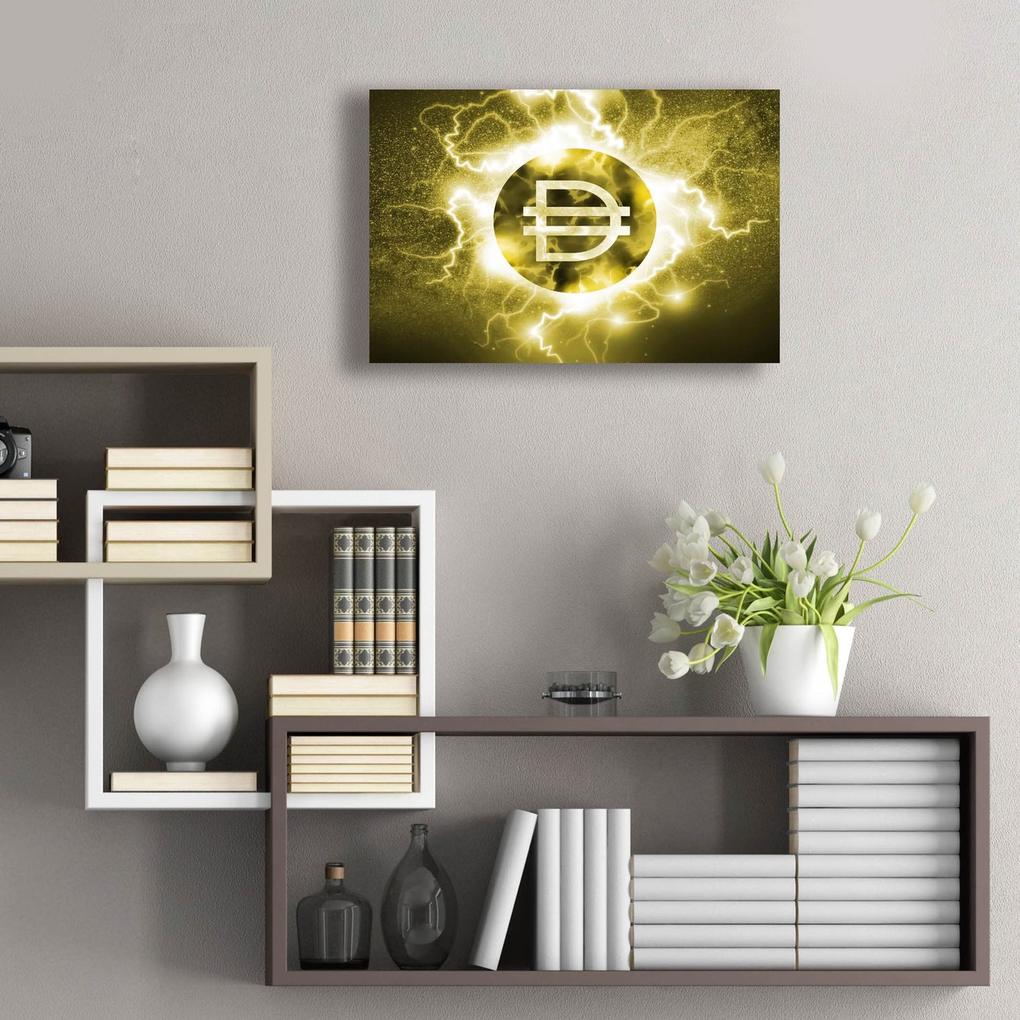 Epic Art 'Crypto Eclipse Dai' by Epic Portfolio, Acrylic Glass Wall Art,24x16