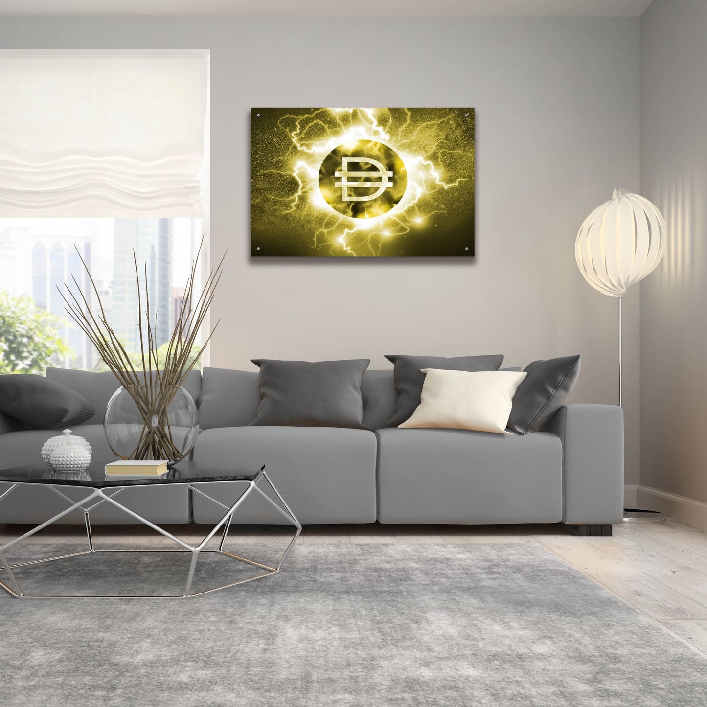 Epic Art 'Crypto Eclipse Dai' by Epic Portfolio, Acrylic Glass Wall Art,36x24