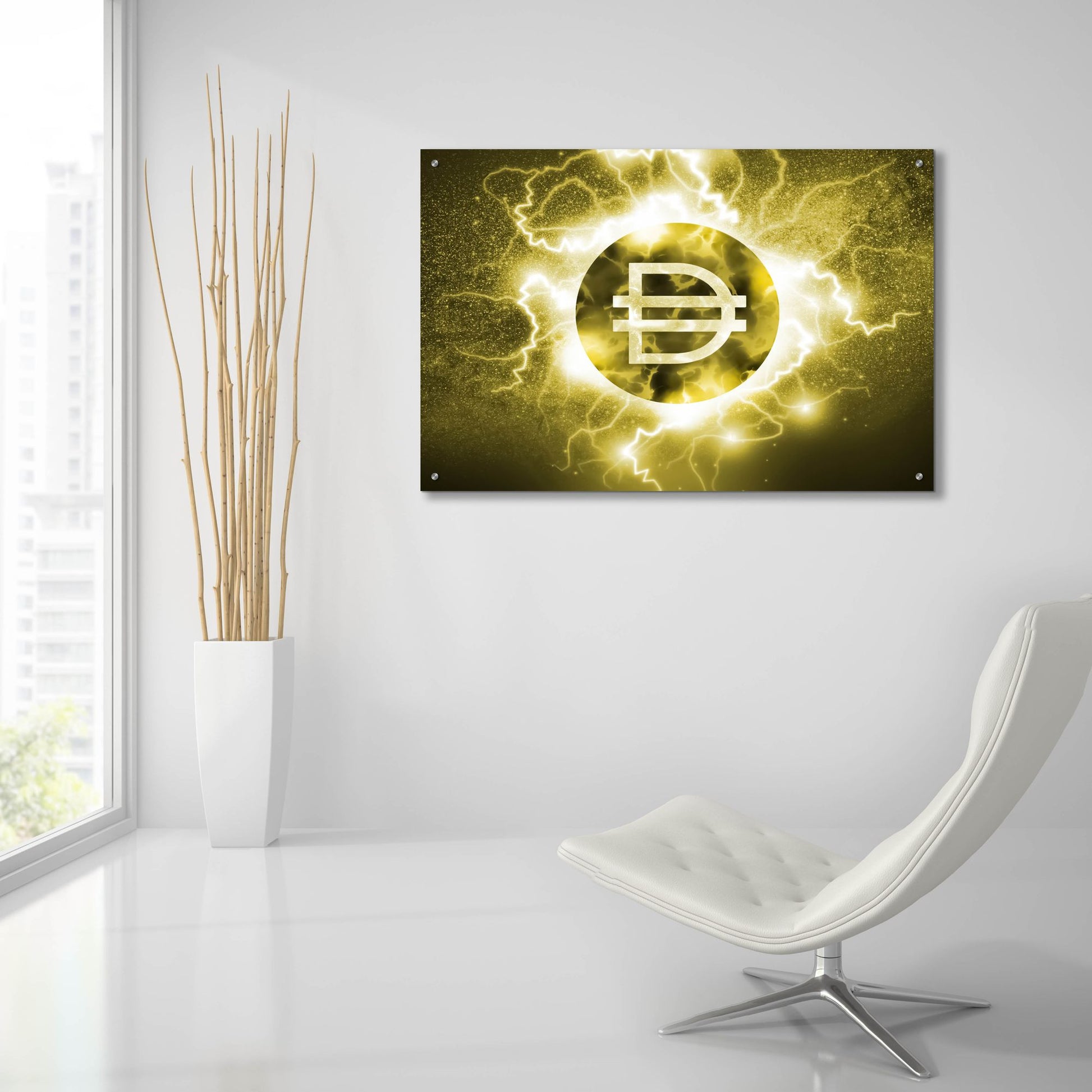 Epic Art 'Crypto Eclipse Dai' by Epic Portfolio, Acrylic Glass Wall Art,36x24