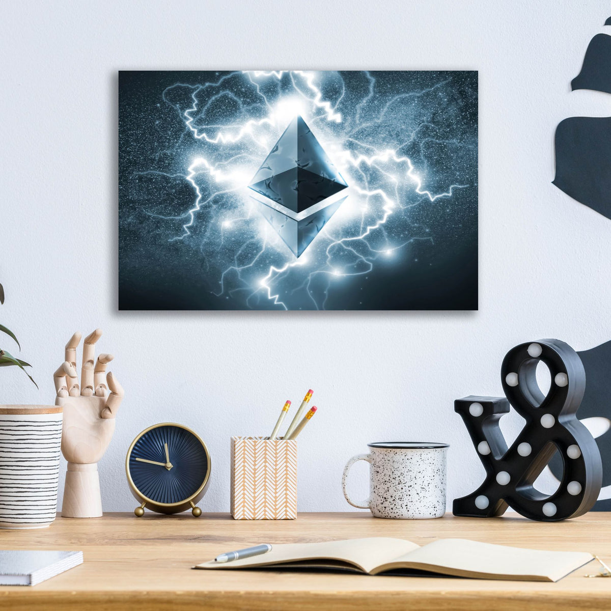 Epic Art 'Crypto Eclipse Ethereum Eth' by Epic Portfolio, Acrylic Glass Wall Art,16x12