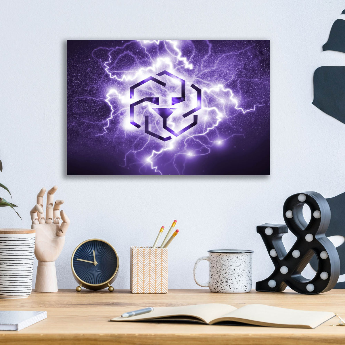 Epic Art 'Crypto Eclipse Leo' by Epic Portfolio, Acrylic Glass Wall Art,16x12