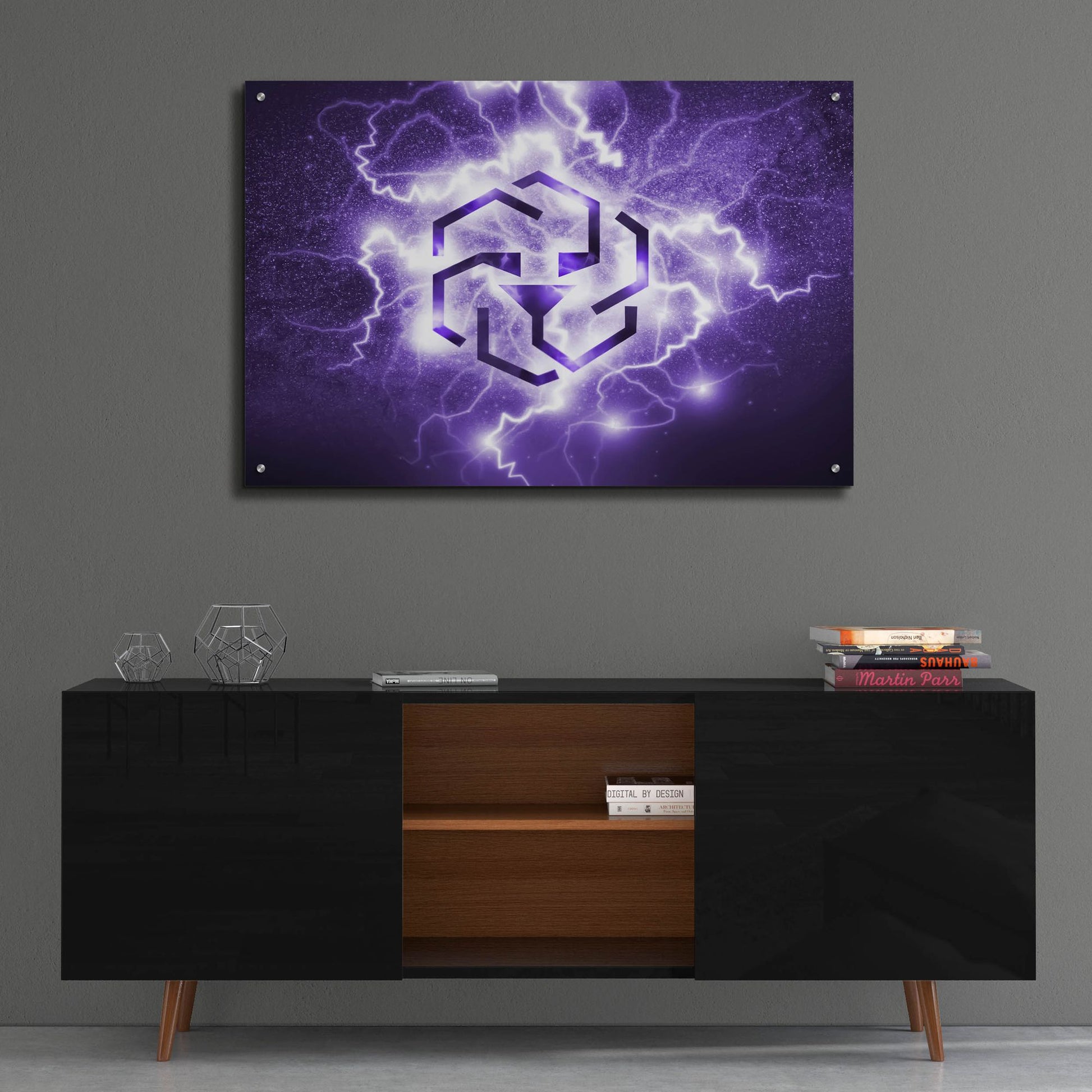 Epic Art 'Crypto Eclipse Leo' by Epic Portfolio, Acrylic Glass Wall Art,36x24