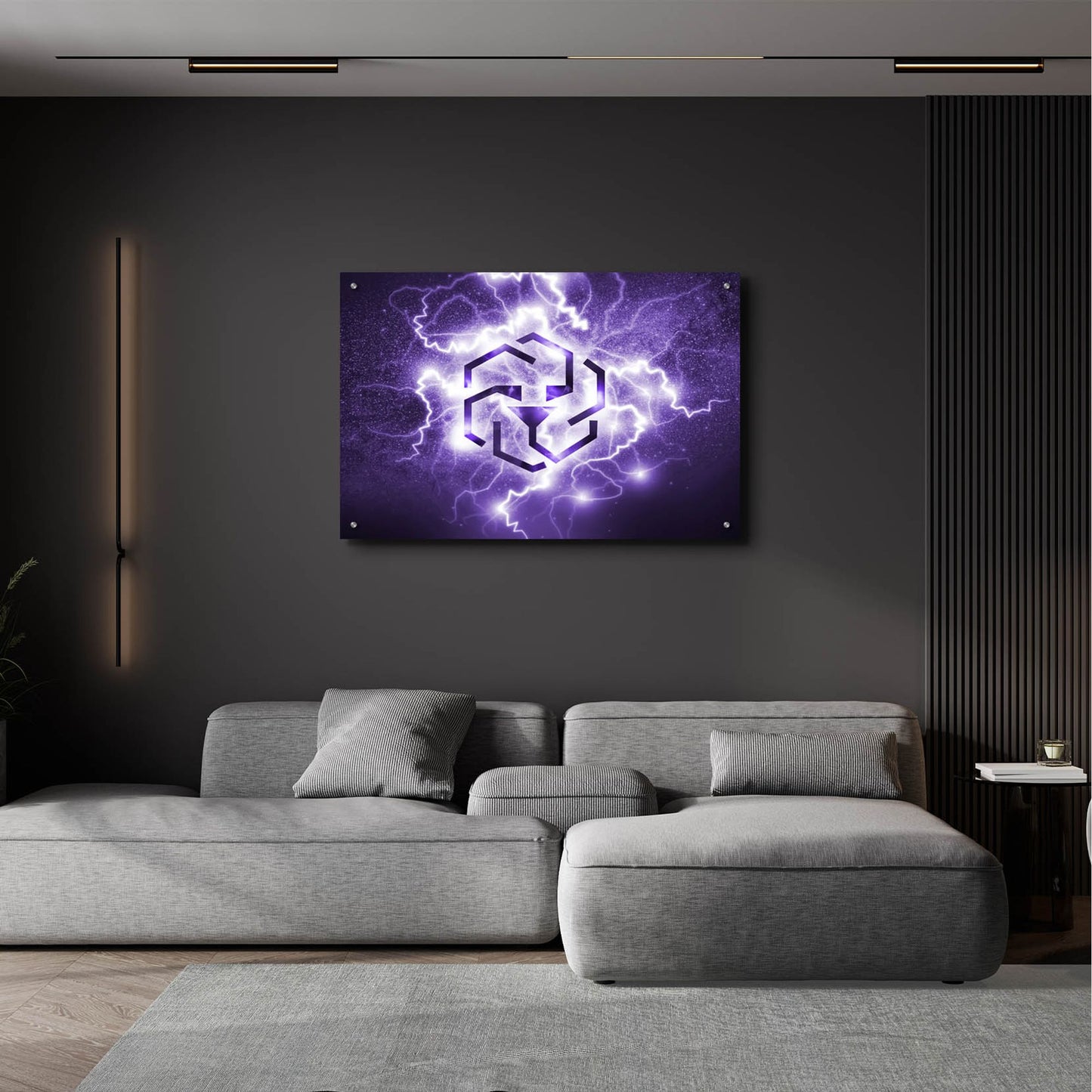 Epic Art 'Crypto Eclipse Leo' by Epic Portfolio, Acrylic Glass Wall Art,36x24