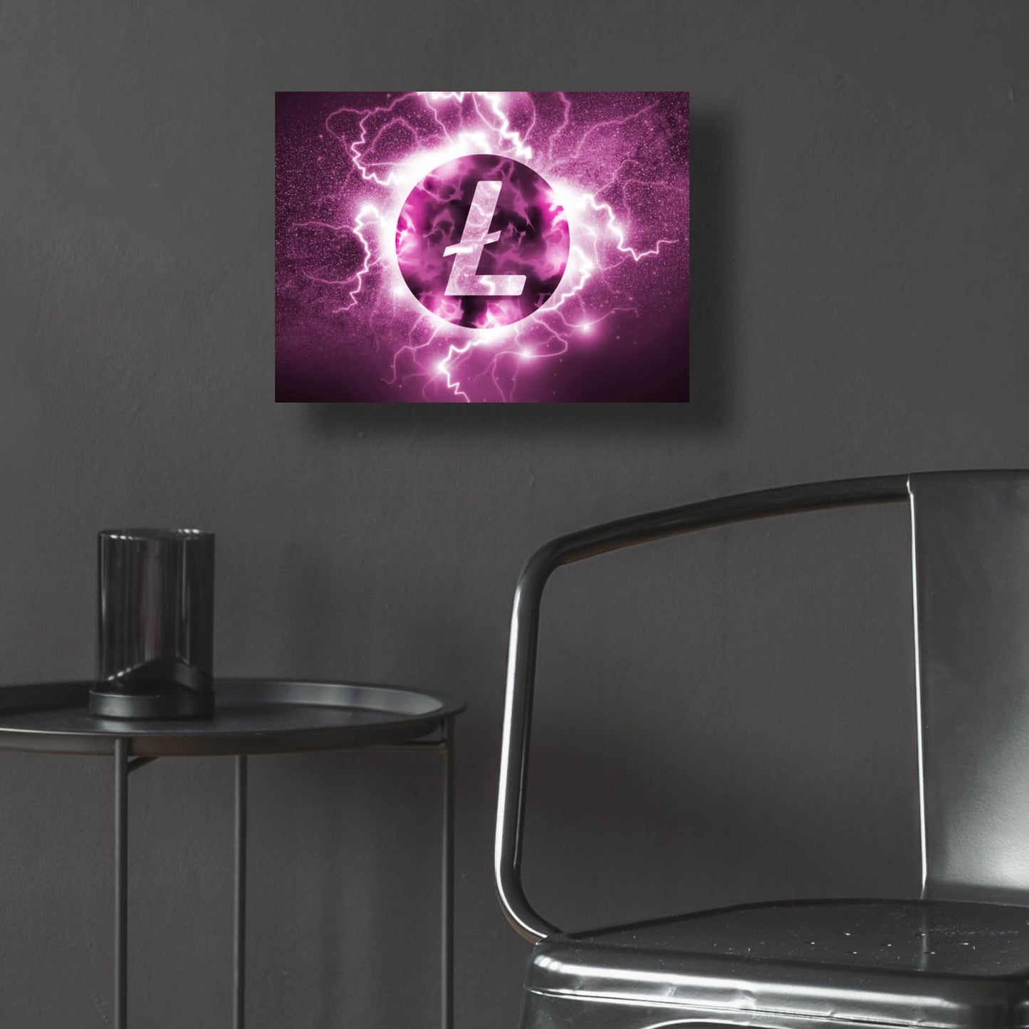 Epic Art 'Crypto Eclipse Litecoin Ltc' by Epic Portfolio, Acrylic Glass Wall Art,16x12