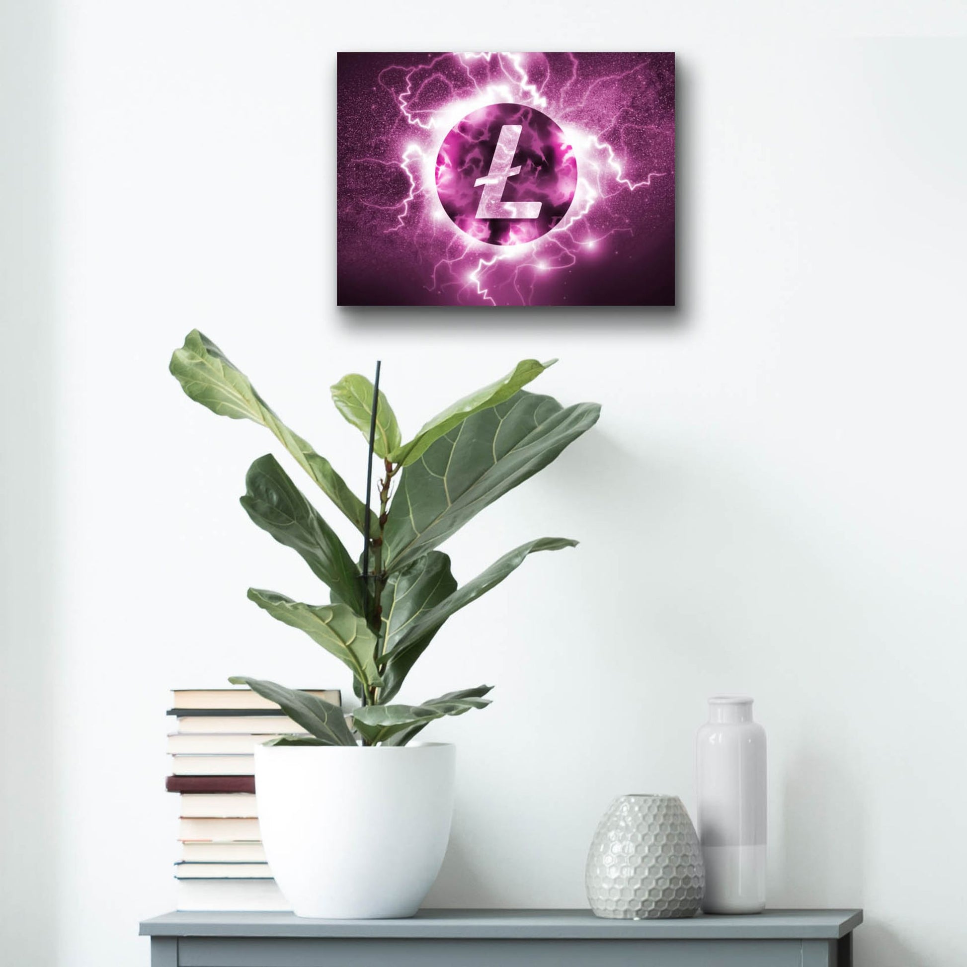 Epic Art 'Crypto Eclipse Litecoin Ltc' by Epic Portfolio, Acrylic Glass Wall Art,16x12