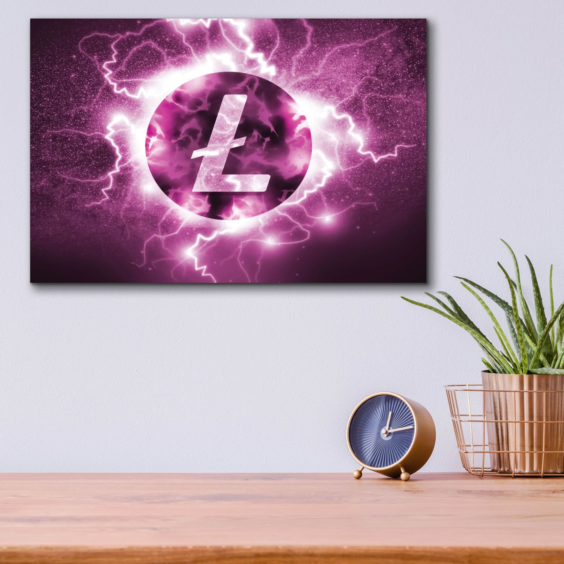 Epic Art 'Crypto Eclipse Litecoin Ltc' by Epic Portfolio, Acrylic Glass Wall Art,16x12